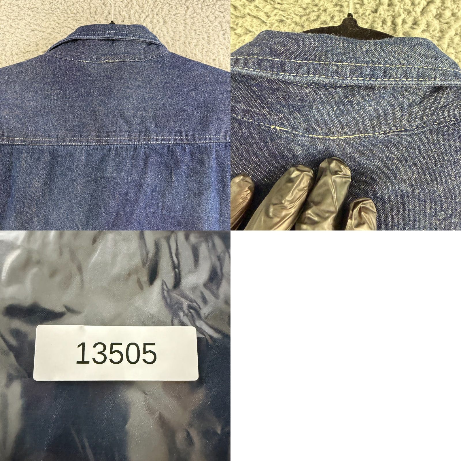 Yamaha VINTAGE Yamaha Jean Button-Up Shirt Mens XL Blue Denim Long Sleeve USA Made Size US XL / EU 56 / 4 - 9 Thumbnail
