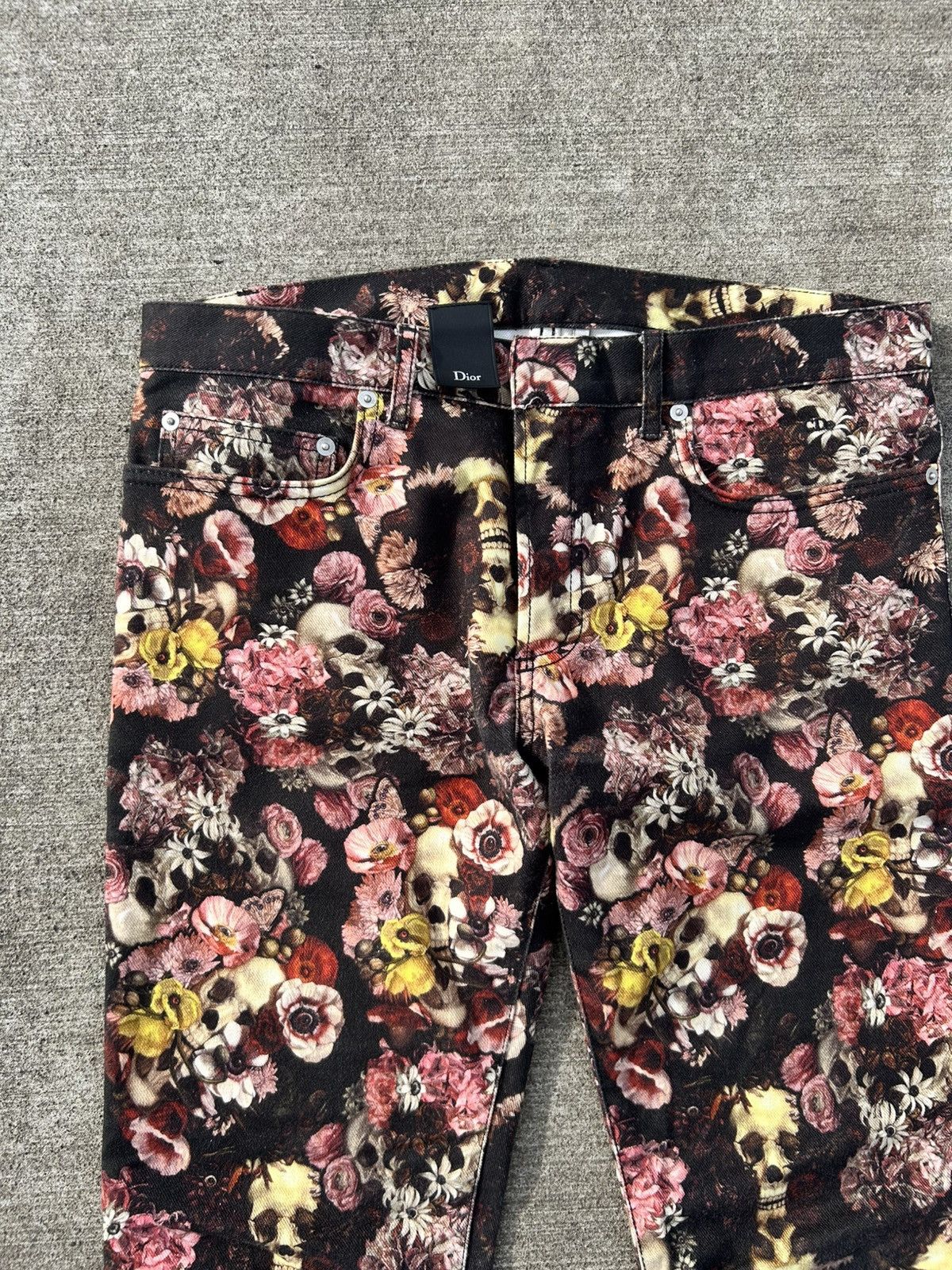 Dior Dior homme 2017 toru kamei skull flower denim. Size US 32 / EU 48 - 4 Thumbnail