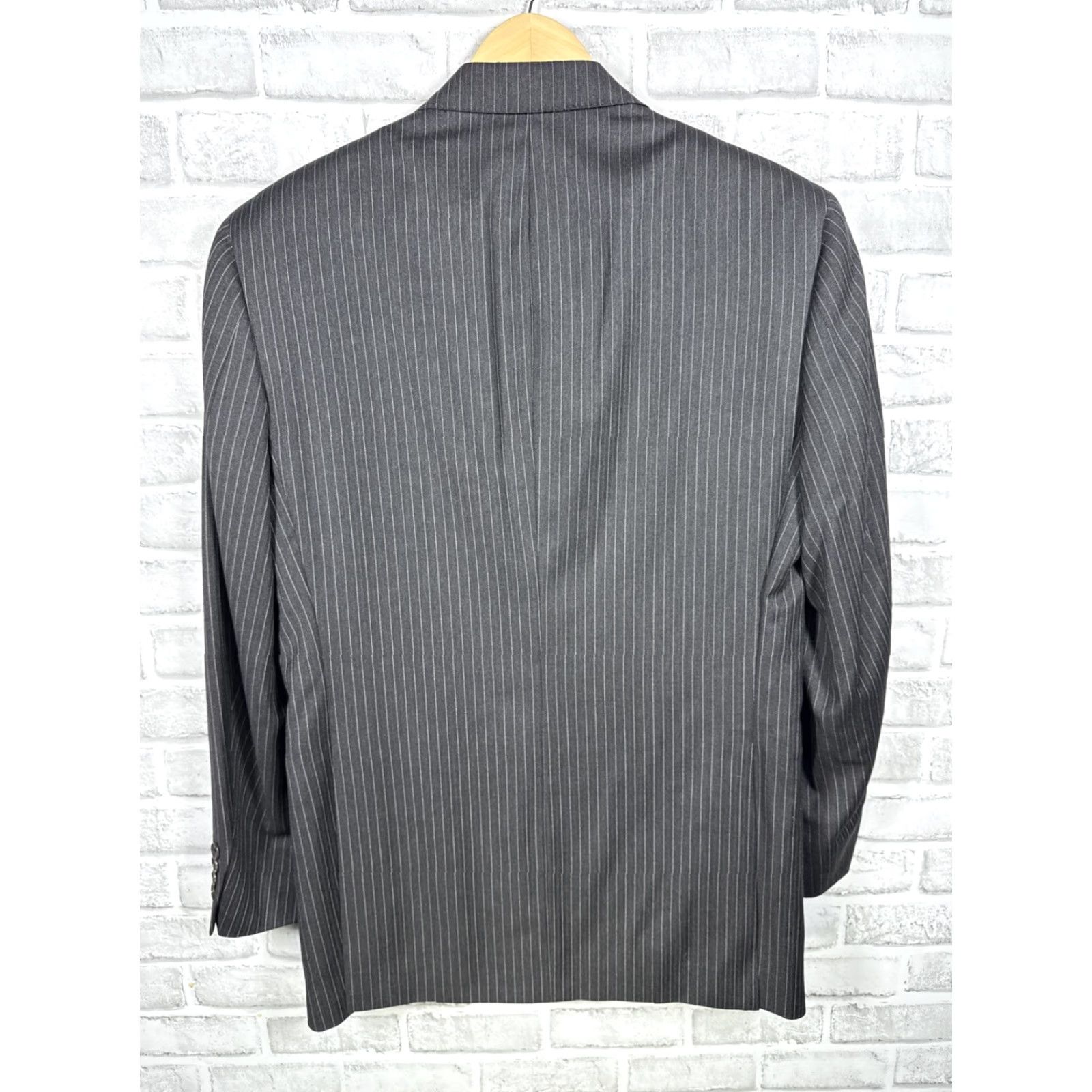 Loro Piana VINTAGE Daniel Cremieux Loro Piana Wool Suit Jacket 38R Gray Pinstripe Size 38R - 6 Thumbnail