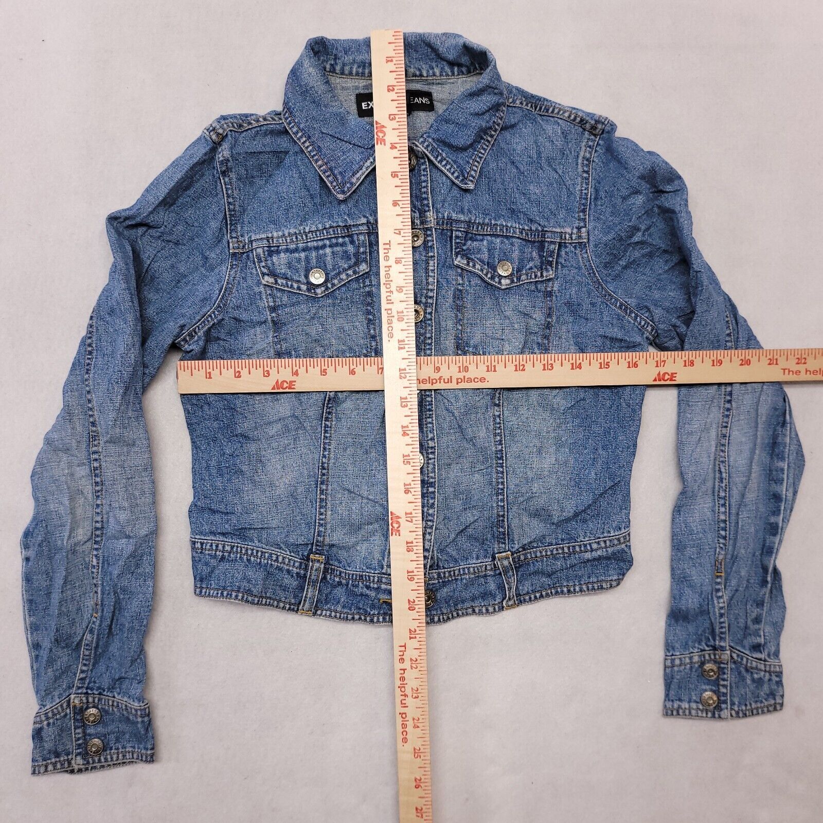 Express Express Jeans Button Up Denim Jean Jacket Womens Size M Blue Size M / US 6-8 / IT 42-44 - 8 Thumbnail