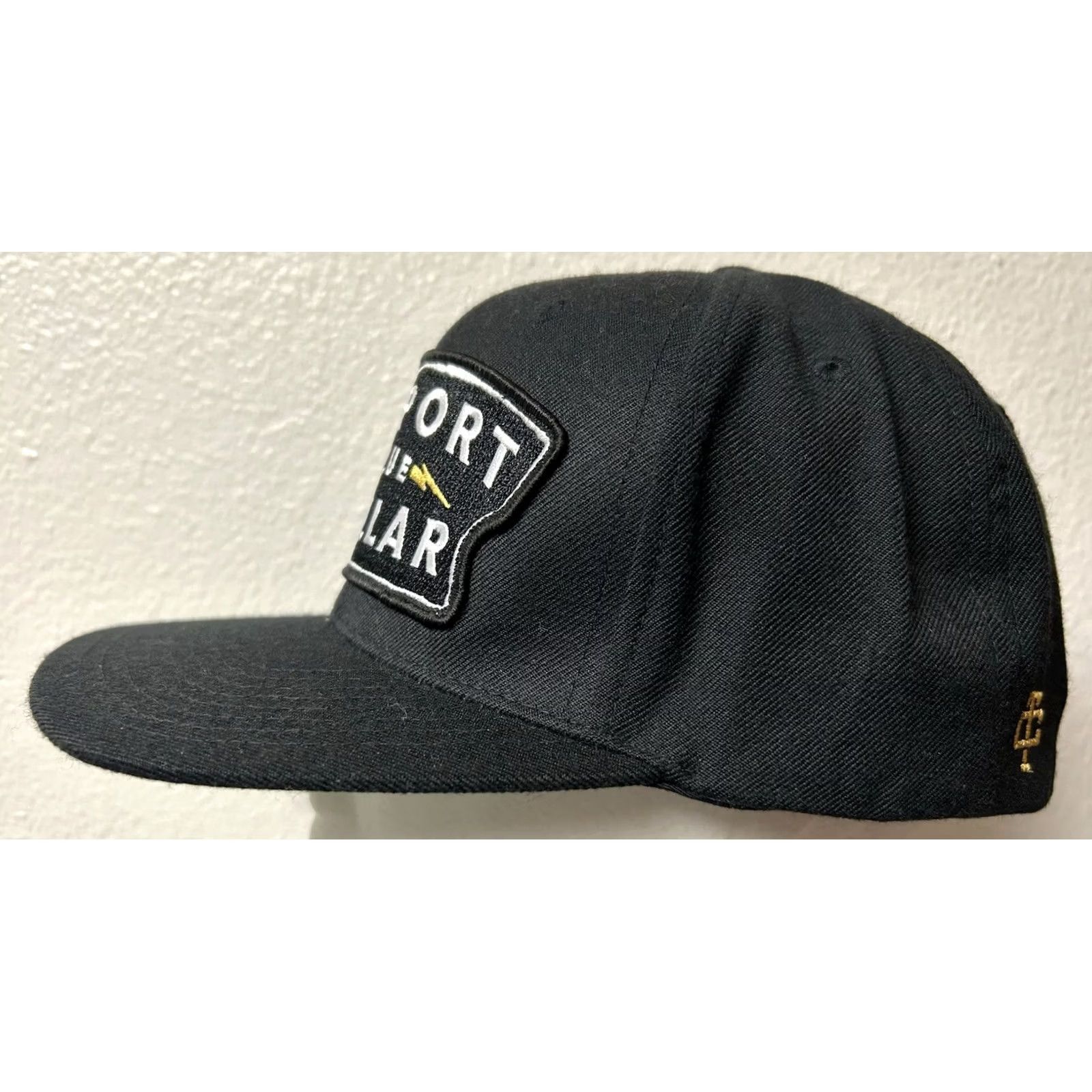 Vintage Support Blue Collar Snapback Hat Patch Black Men One Size Snapback Adjustable Breathable Workwear Casual Size ONE SIZE - 4 Thumbnail