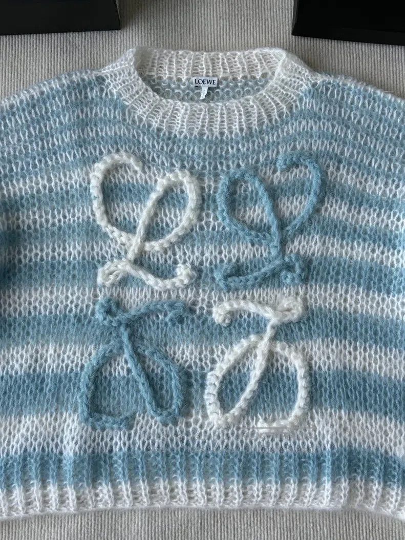 Loewe Loewe Blue Mohair Sweater Size S / US 4 / IT 40 - 2 Thumbnail