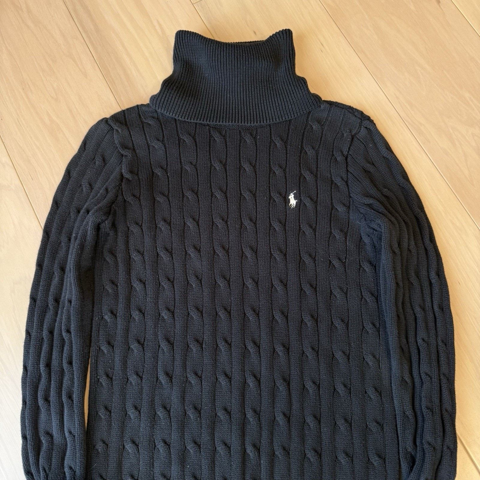 Polo Ralph Lauren Ralph Lauren Sport Cable Knit Sweater Women's S Black Size S / US 4 / IT 40 - 4 Thumbnail