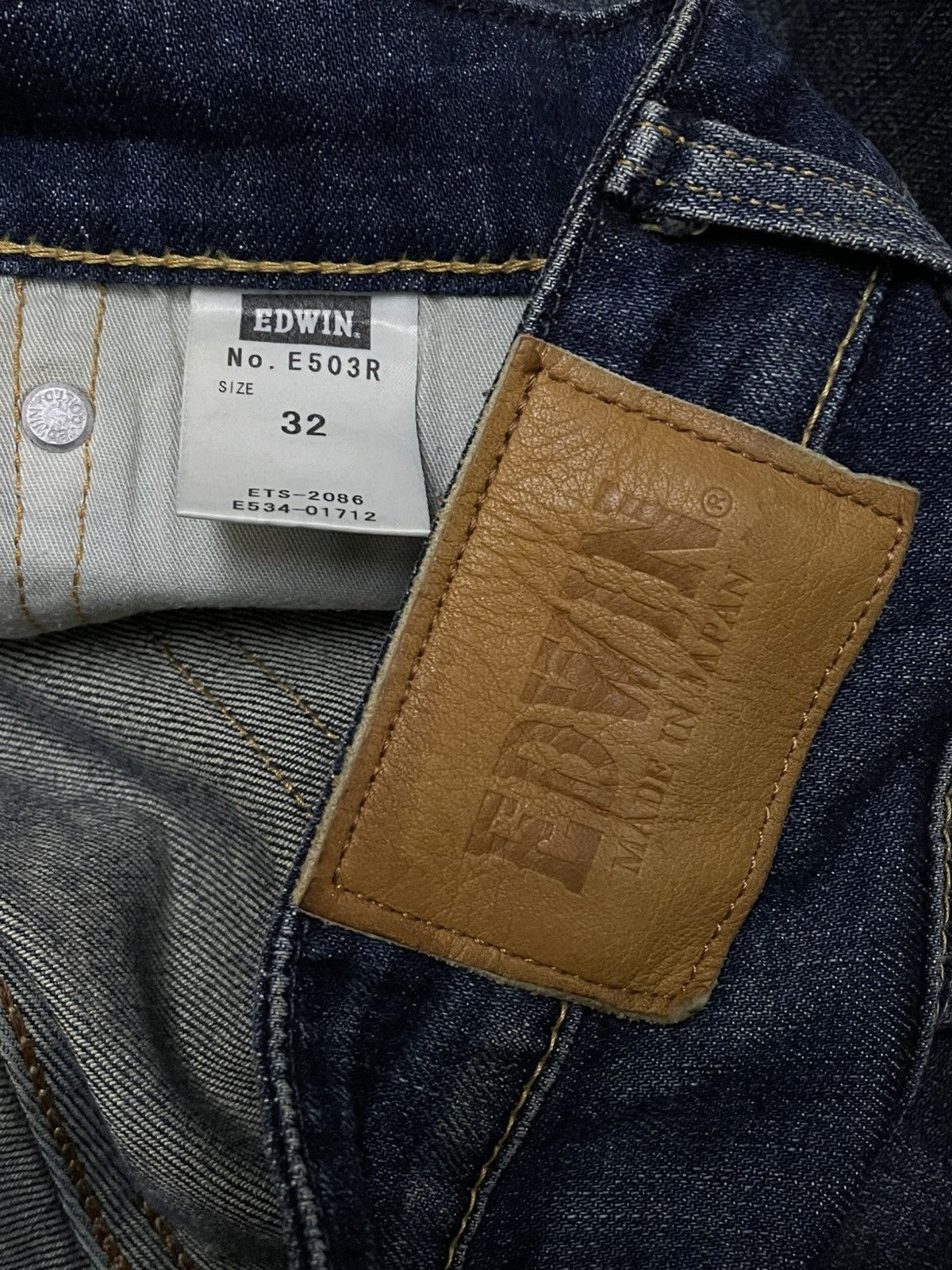 Edwin VINTAGE EDWIN 90S OG JAPAN DESIGNER DISTRESSED MUDWASH DENIM Size US 32 / EU 48 - 17 Thumbnail