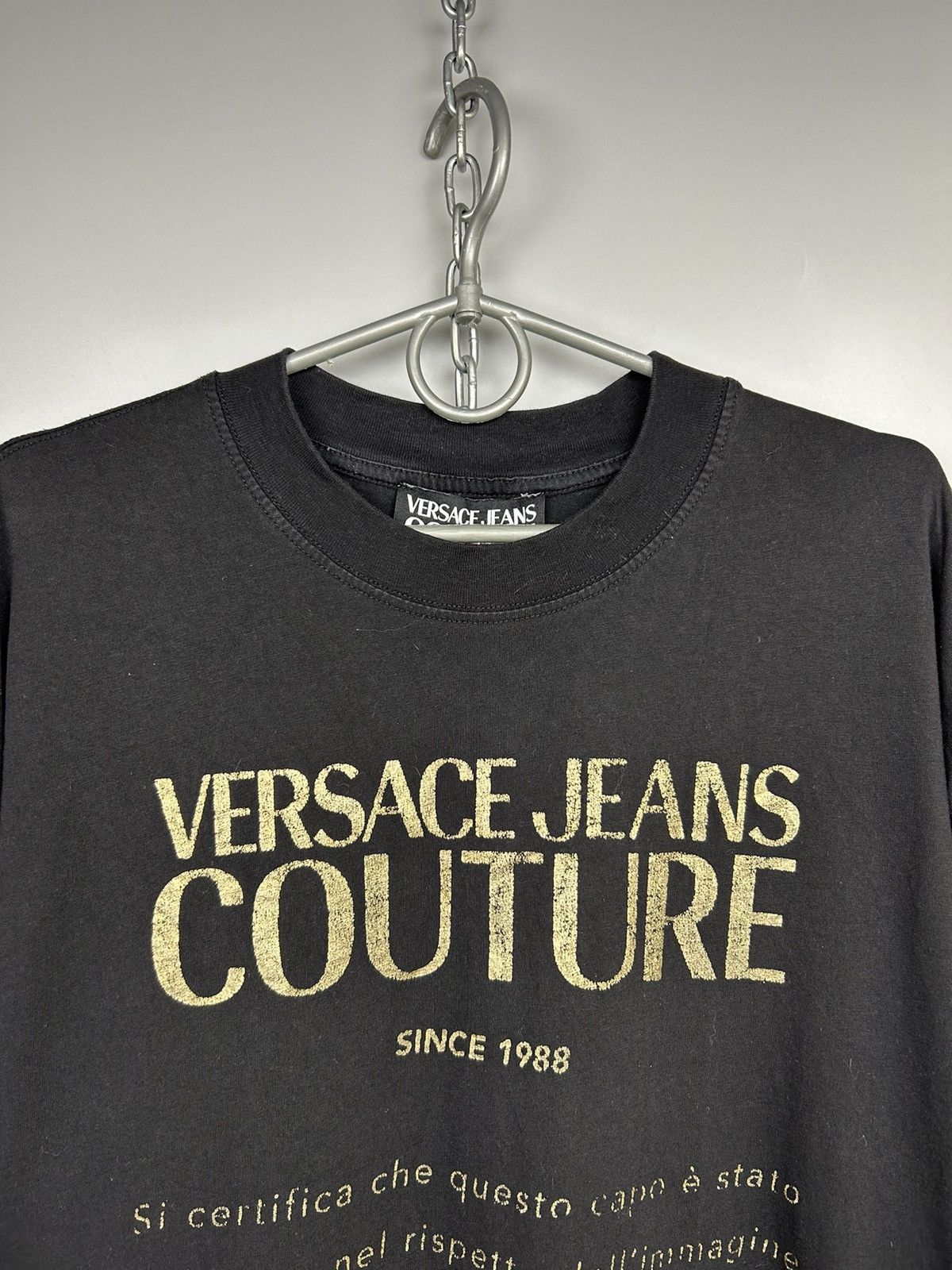 Versace × Versace Jeans Couture Versace Jeans Couture Black T shirt Logo Size US M / EU 48-50 / 2 - 2 Thumbnail