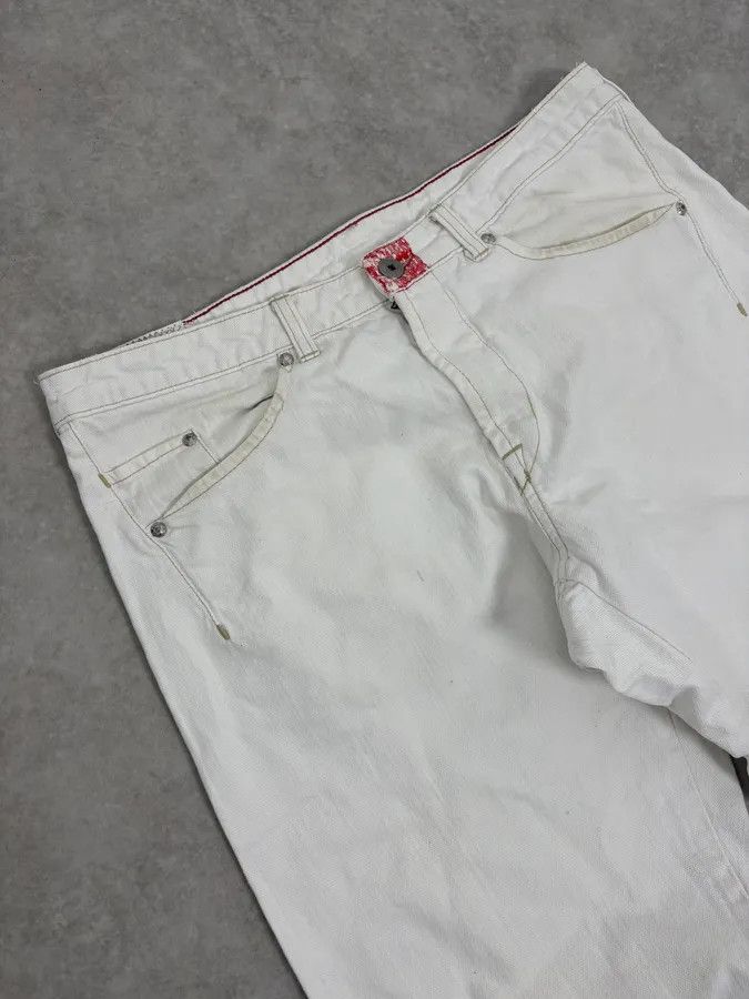 Marithe + Francois Girbaud 2000s Marithé + François Girbaud White Denim Jeans Size US 33 - 6 Thumbnail