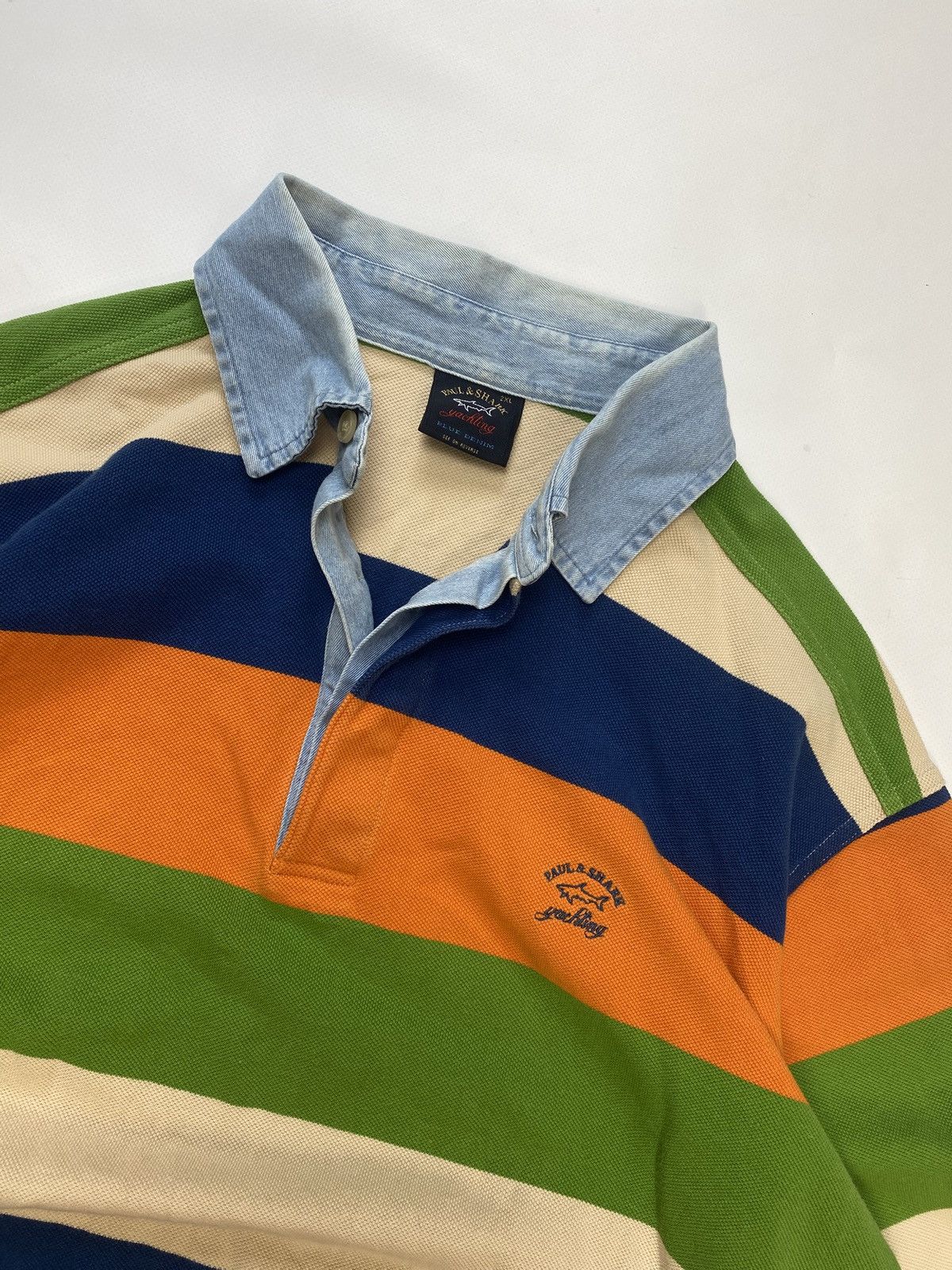 Paul & Shark PAUL & SHARK Striped Rugby Long Sleeve Shirt Size US XXL / EU 58 / 5 - 4 Thumbnail