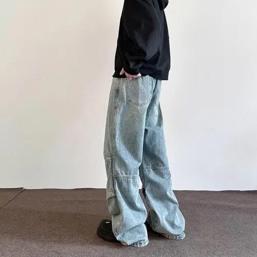 VIBE Blue Wide Leg Baggy Denim Jeans, Grunge Jeans, Opium Size US 30 / EU 46 - 2 Thumbnail