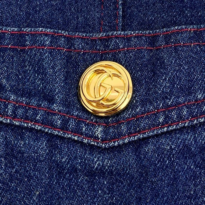 Gucci Gucci Dark blue cotton round-neck single-breasted long-sle Size XS / US 0-2 / IT 36-38 - 5 Thumbnail
