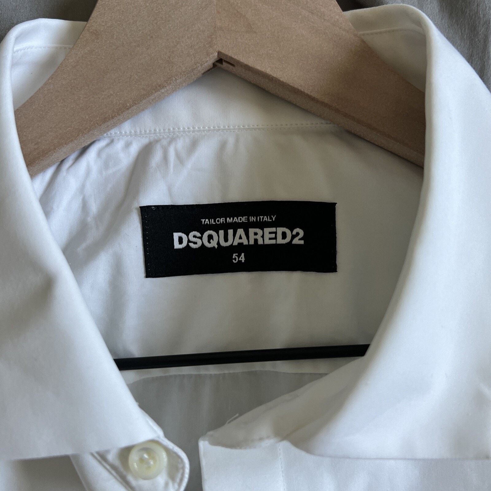 Dsquared2 DSQUARED2 Button-Up Dress Shirt Size 54 White Long Sleeves Size US L / EU 52-54 / 3 - 3 Thumbnail