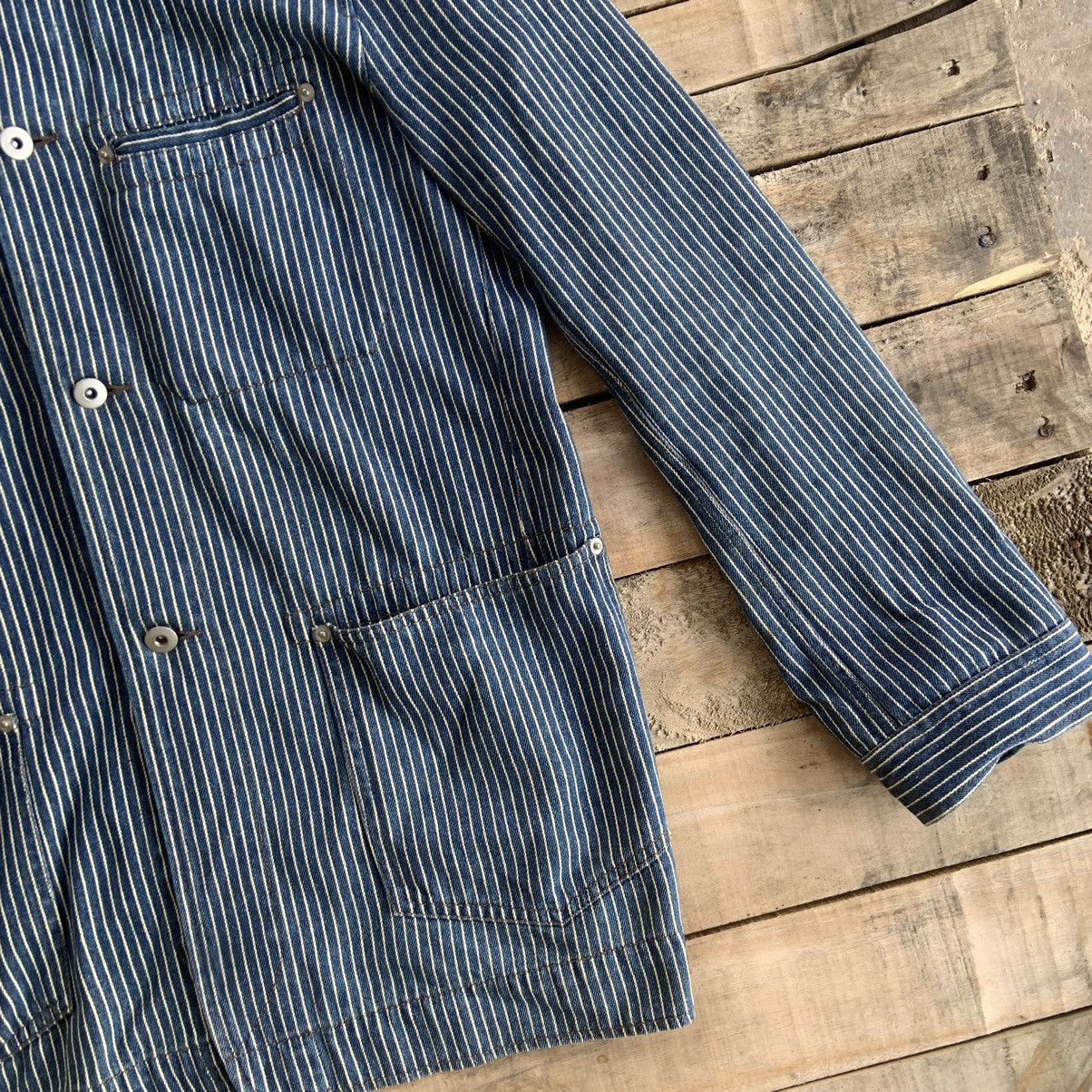 Vintage US Naval Hickory Light Jacket /Work Wear/ Chore Jacket Size US L / EU 52-54 / 3 - 4 Thumbnail