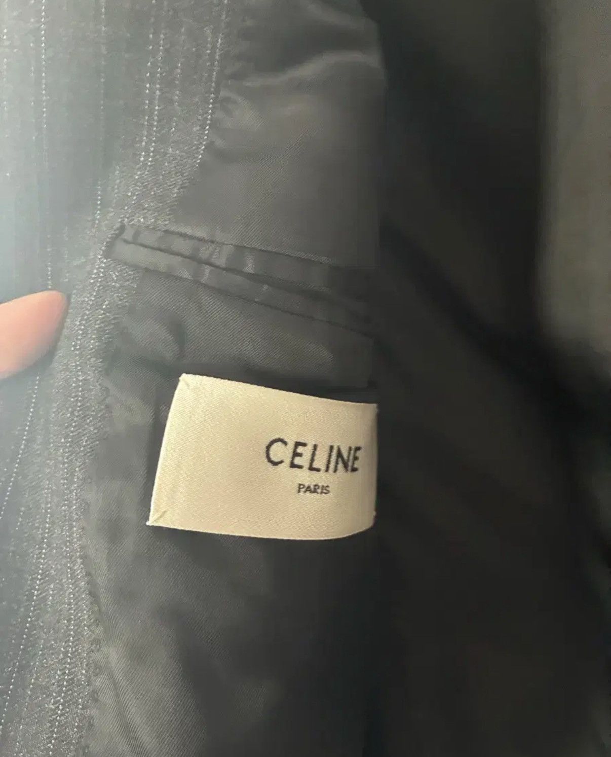 Celine Celine 24FW pinstriped spencer office jacket sz52 Size US L / EU 52-54 / 3 - 5 Thumbnail