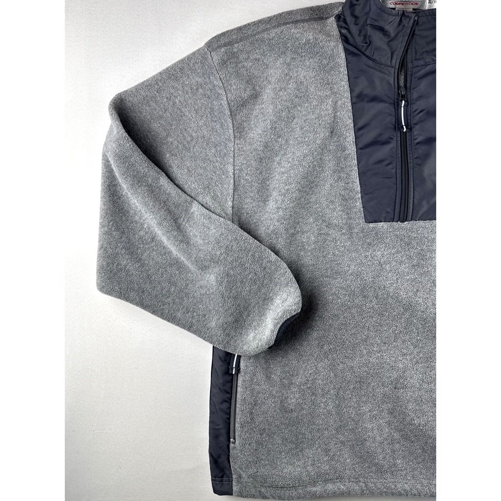 Nautica VINTAGE Nautica Competition Pullover Sweatshirt NauTech Fleece Quarter Zip USA Made Gray XL Mens Size US XL / EU 56 / 4 - 3 Thumbnail