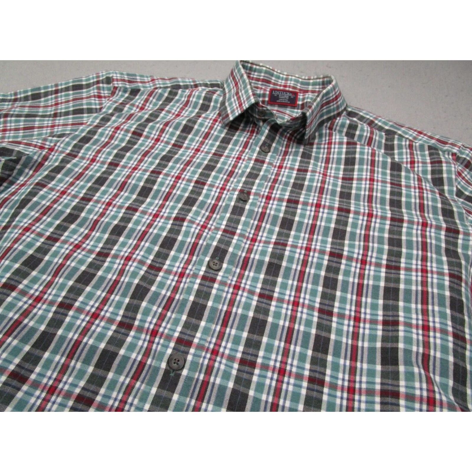 UNTUCKit VINTAGE UNTUCKit Men's Shirt XL Green Plaid Button Up Casual Work Hike Size US XL / EU 56 / 4 - 2 Thumbnail