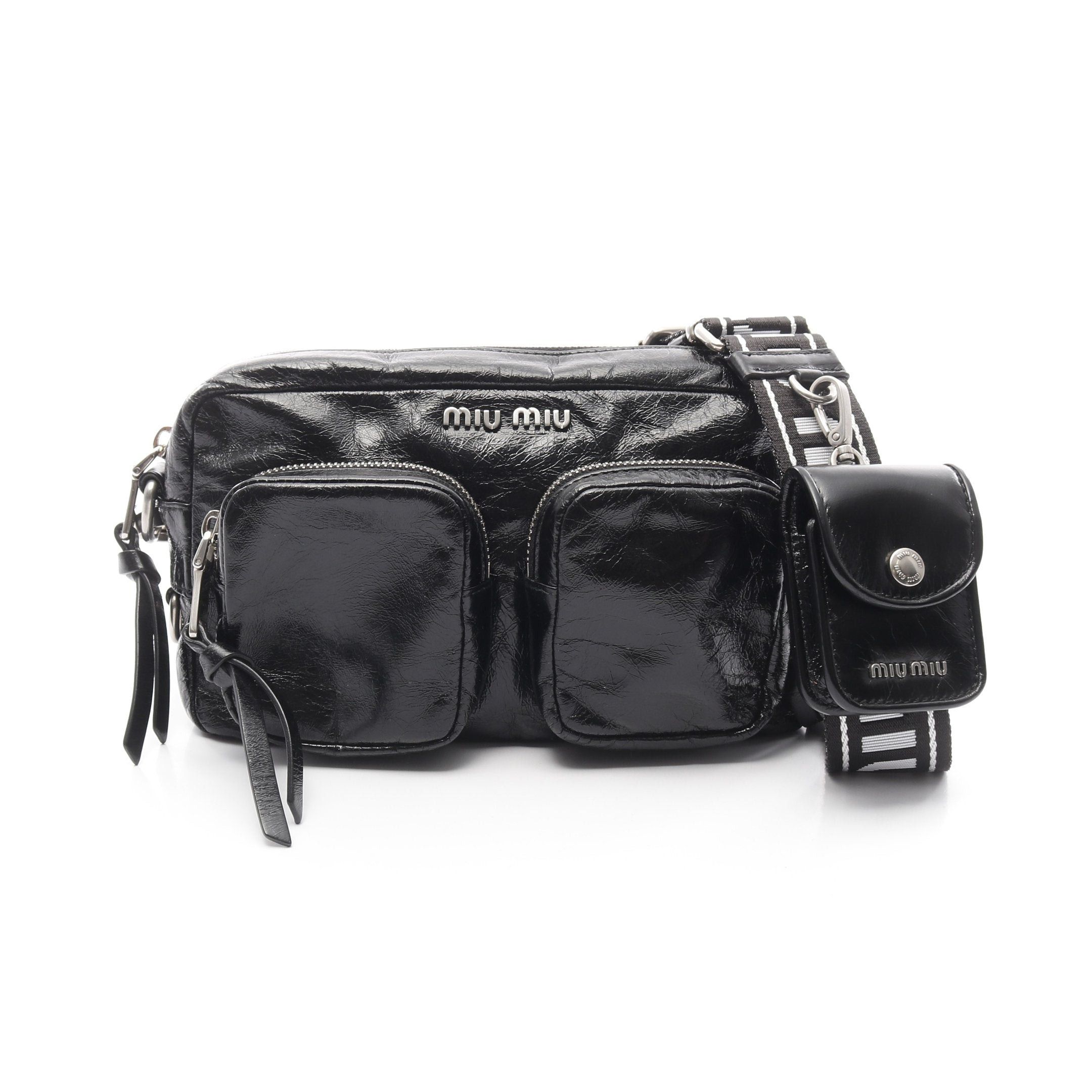 Miu Miu Miu Miu Shoulder Bag Leather Black Size ONE SIZE - 1 Thumbnail