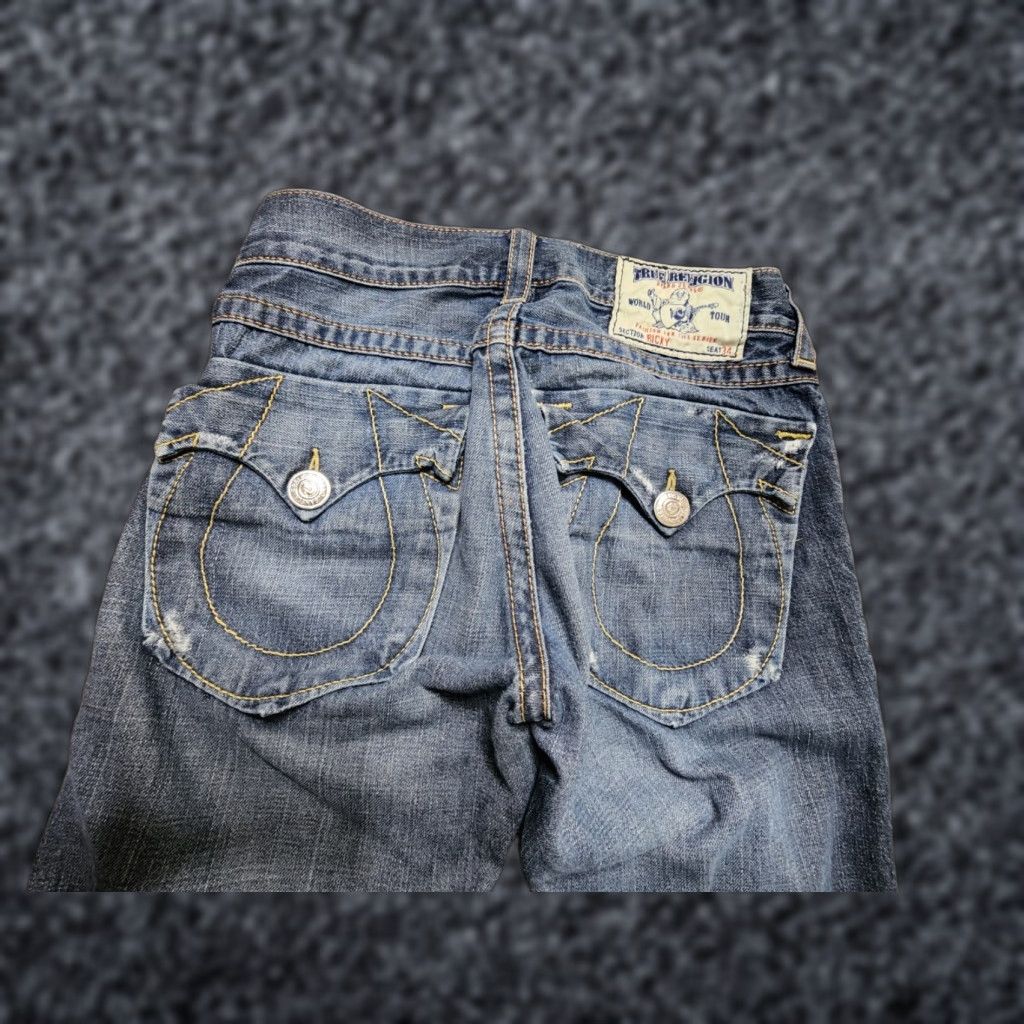 True Religion VINTAGE True Religion Ricky Jeans Women's Bootcut Jeans Size 29 Medium Wash Distressed Casual Size 29" - 1 Thumbnail