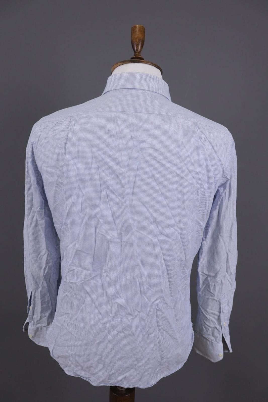 Designer Boggi Milano Tailored Fit Blue Button Down Shirt 41 / 16 Size US M / EU 48-50 / 2 - 10 Thumbnail