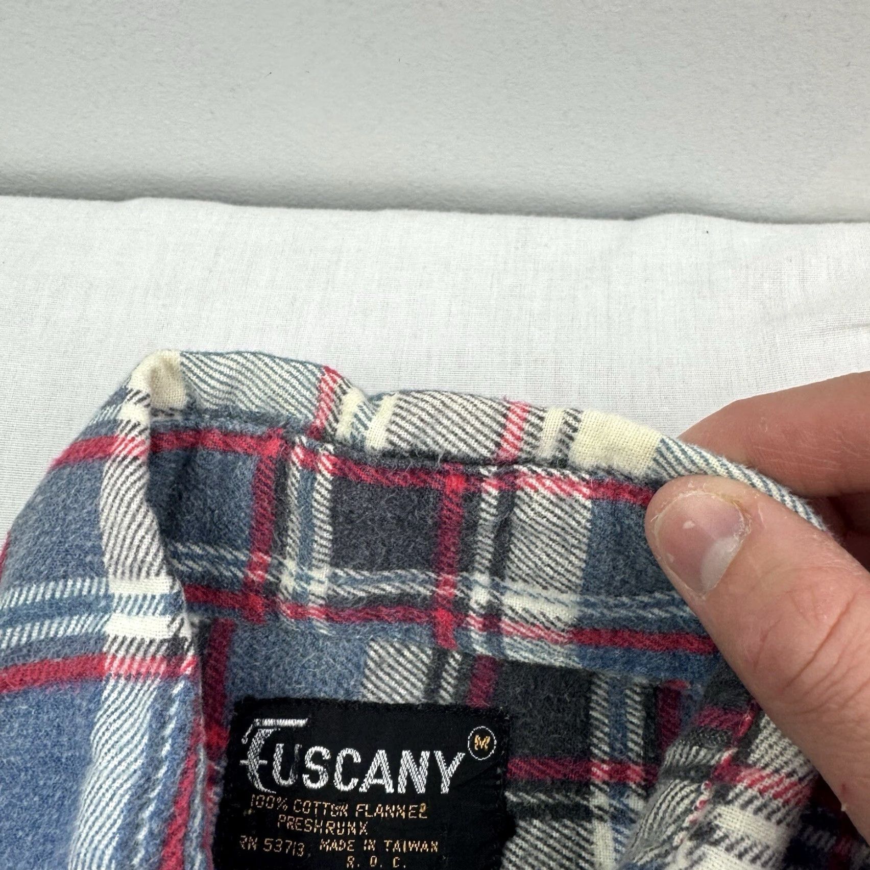 Vintage VINTAGE Tuscany Shirt Mens Medium Blue Plaid Flannel Button-Up Collared 70s Nature Outdoor Size US M / EU 48-50 / 2 - 7 Thumbnail