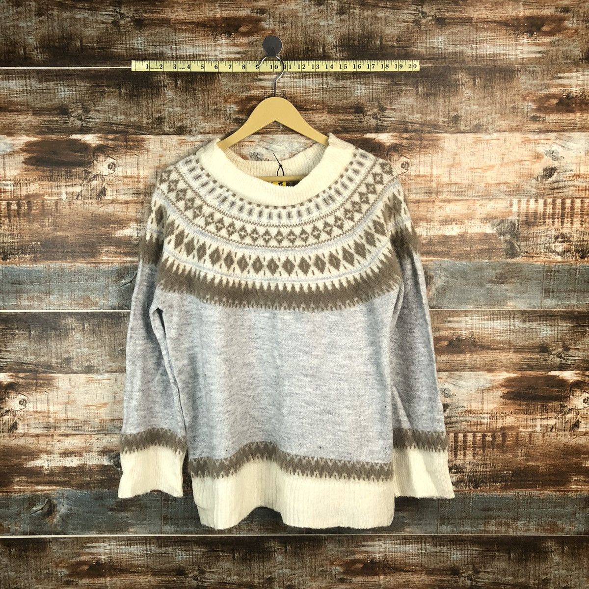 Homespun Knitwear × Japanese Brand Bi Abey Grey art vintage Knitwear #A1857 Size M / US 6-8 / IT 42-44 - 1 Thumbnail