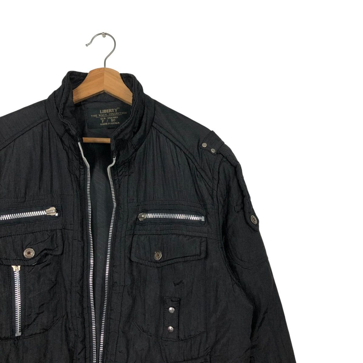 Japanese Brand 🔥VINTAGE BOMBER JACKET ICONIC BLACK BONDAGE LIBERTY Size US L / EU 52-54 / 3 - 8 Thumbnail
