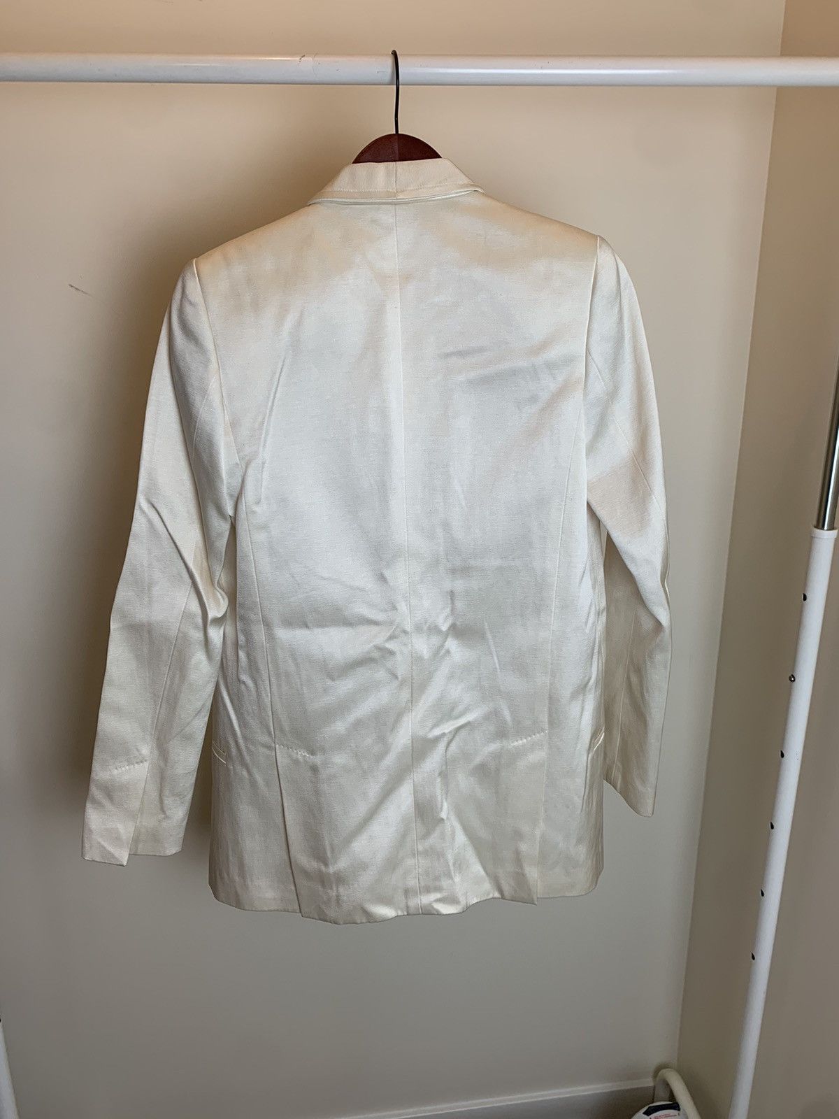 Haider Ackermann Haider Ackermann Ivory Silk Sample Blazer Size XS / US 0-2 / IT 36-38 - 4 Thumbnail