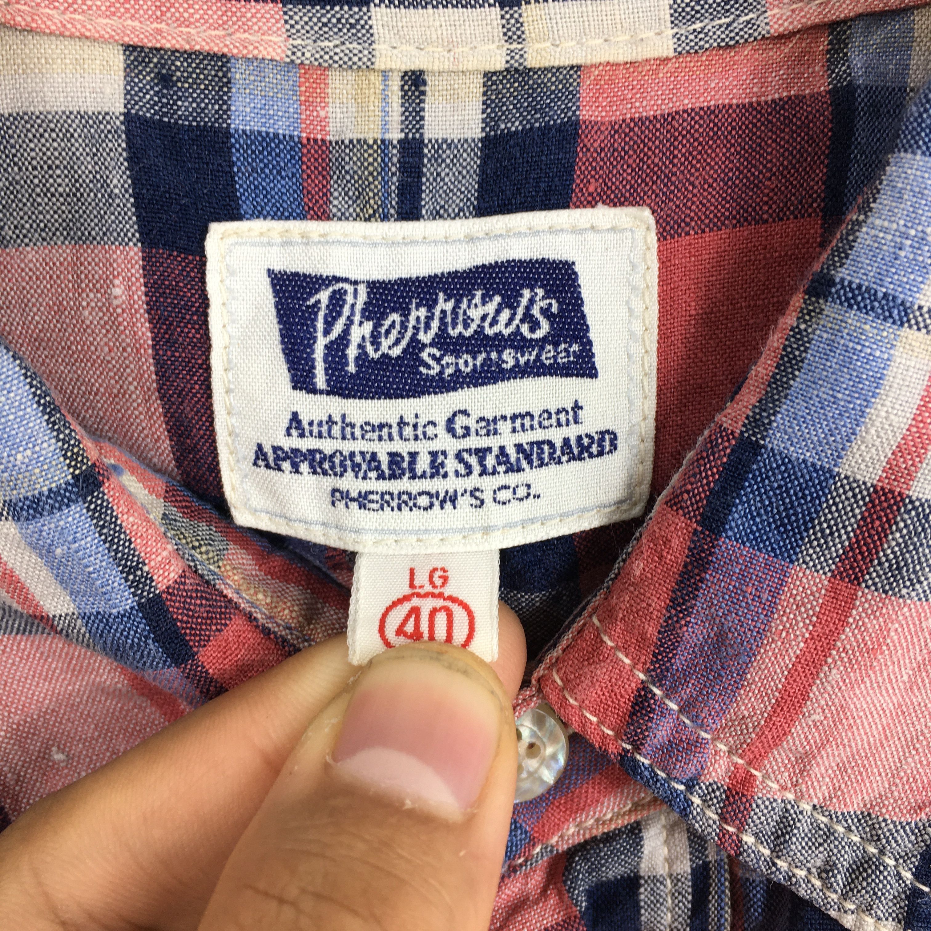 Flannel Vintage Pherrows Japan Plaid Flannel Large Size US L / EU 52-54 / 3 - 4 Thumbnail