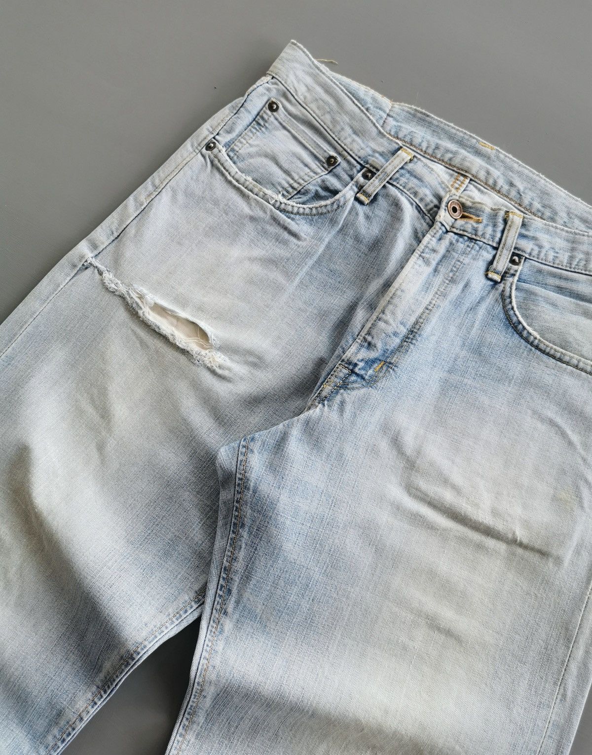 Edwin Vintage Edwin Selvedge Distressed Denim Jeans Size US 32 / EU 48 - 6 Thumbnail