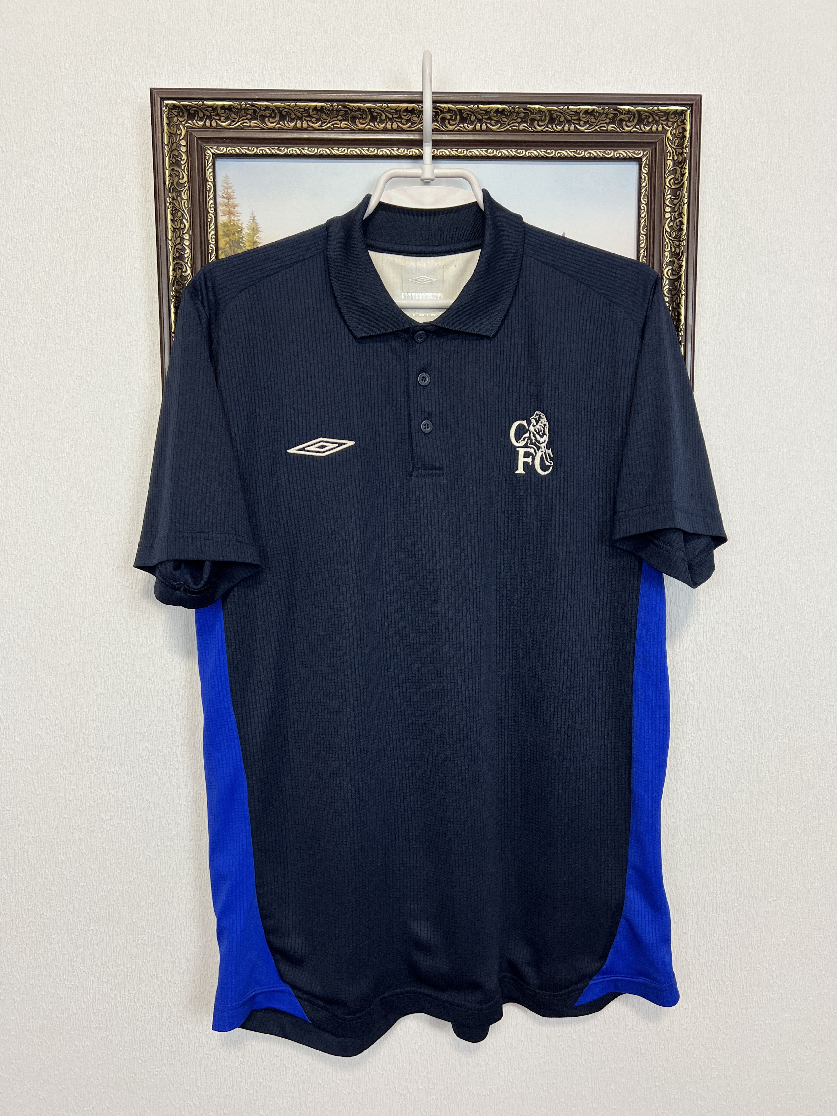 Umbro Vintage 2000's Chelsea Football Train Polo Shirt Jersey Size US M / EU 48-50 / 2 - 1 Thumbnail