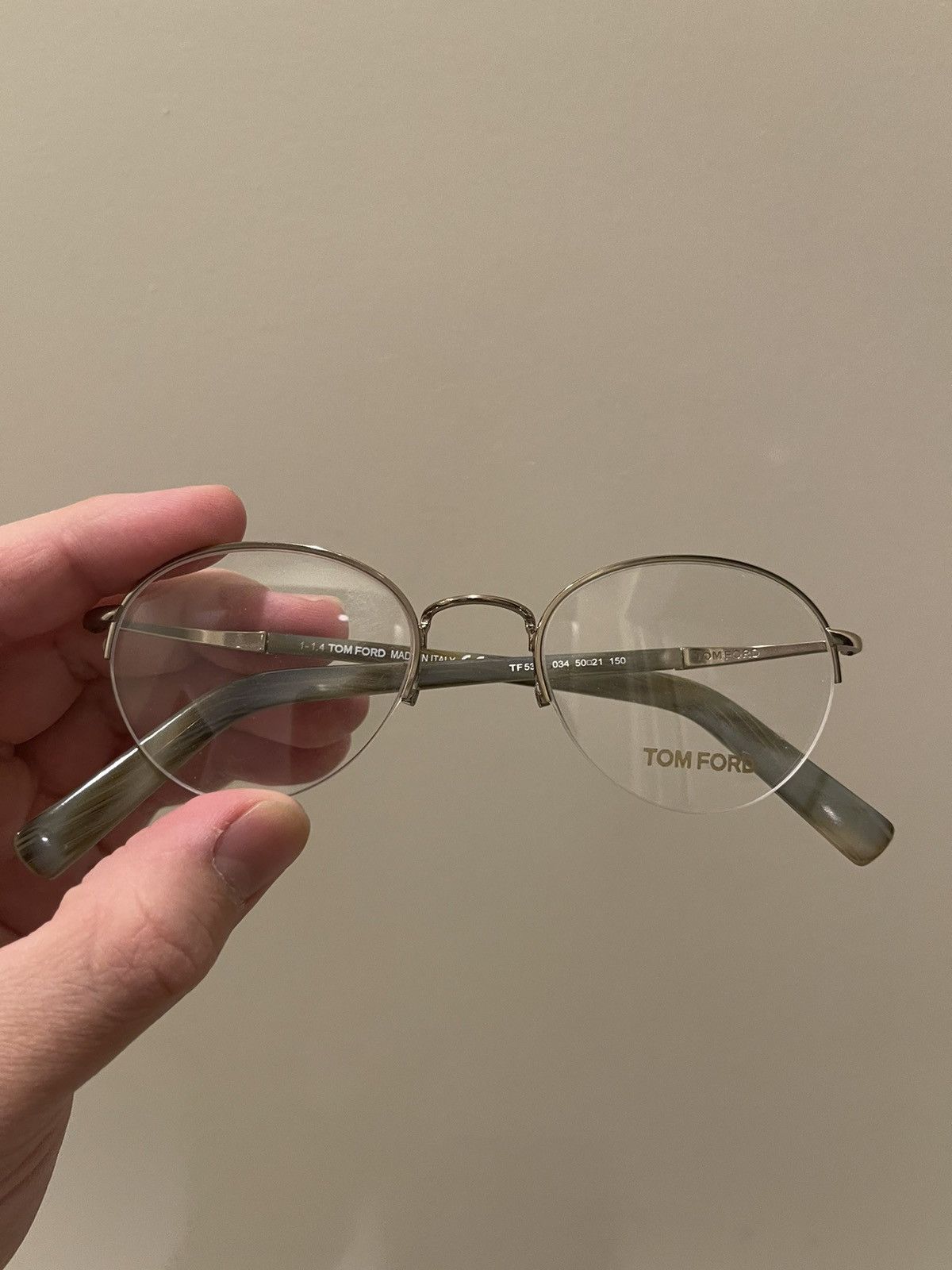 Tom Ford Tom Ford - half rim horn glasses x2 Size 34 - 1 Thumbnail