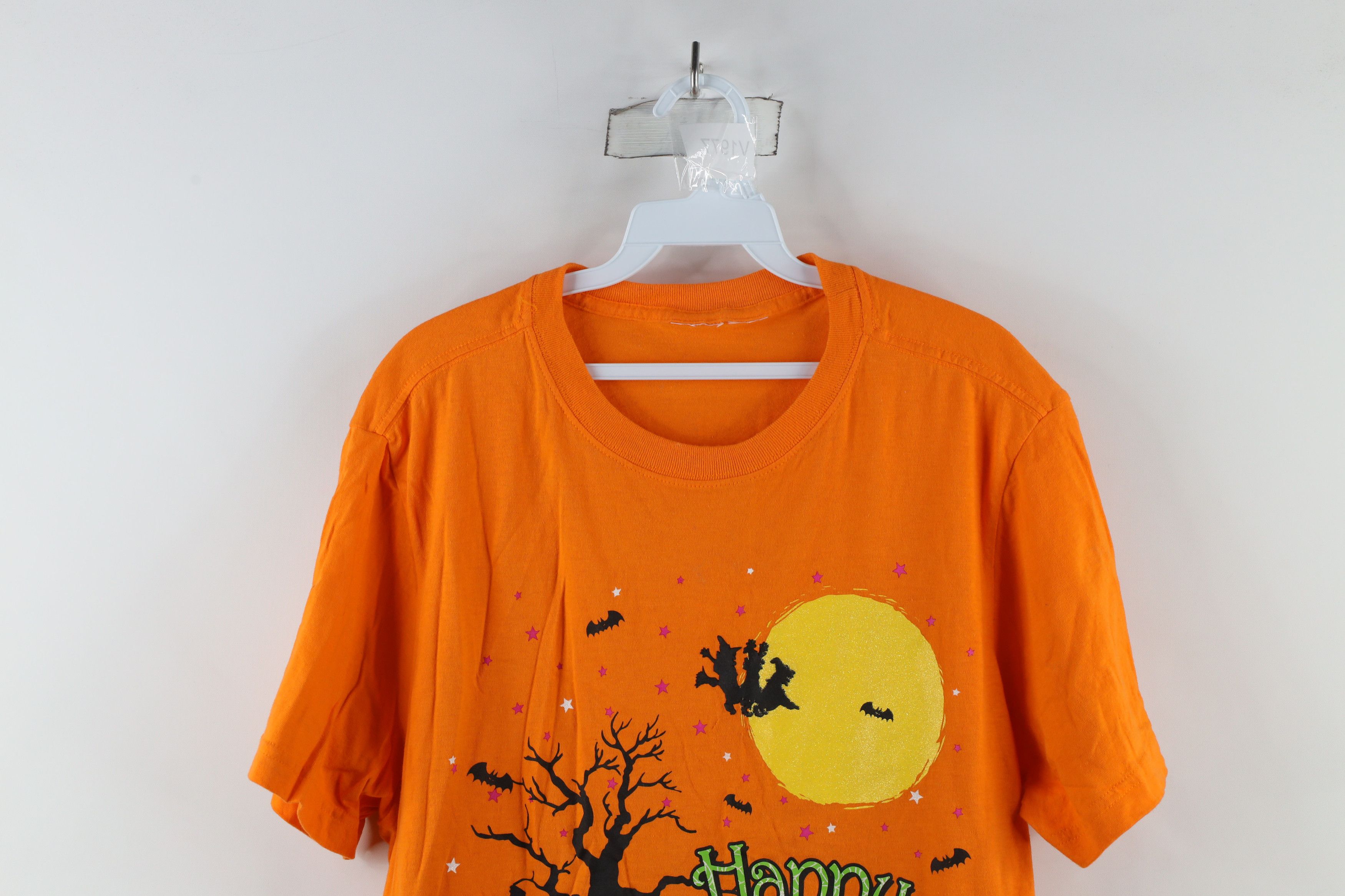 Vintage Vintage 90s Streetwear Out Happy Halloween Witch Cat T-Shirt Size XL / US 12-14 / IT 48-50 - 2 Thumbnail