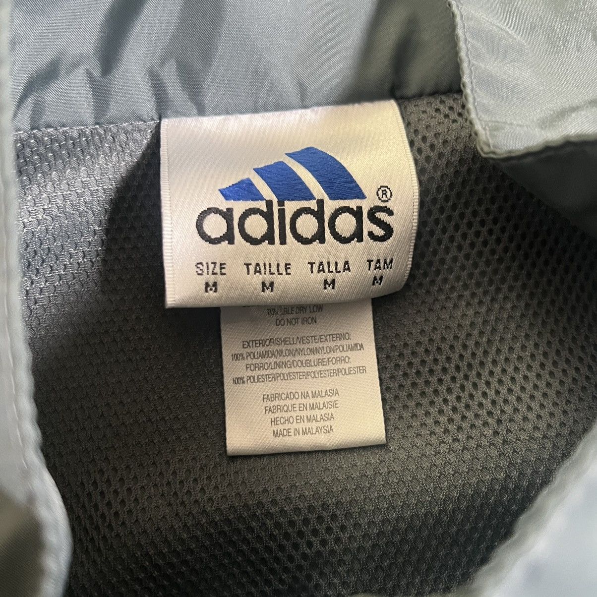 Adidas Vintage Adidas Jacket Mens Medium Grey Windbreaker Track Size US M / EU 48-50 / 2 - 8 Thumbnail