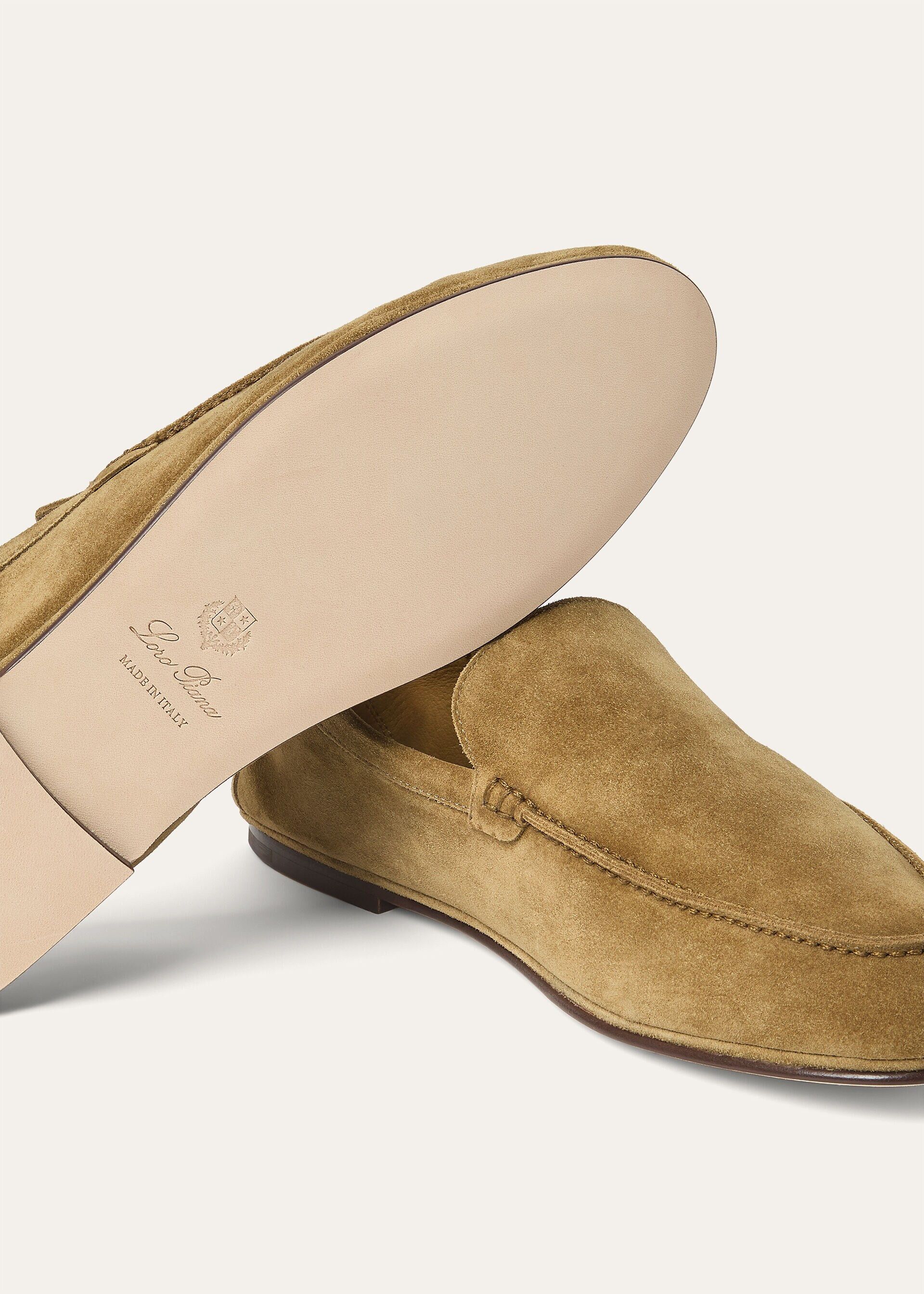 Loro Piana os11x0226 FAQ5514 Summer Anton Loafers in Savana Bark Size US 9 / EU 42 - 5 Thumbnail
