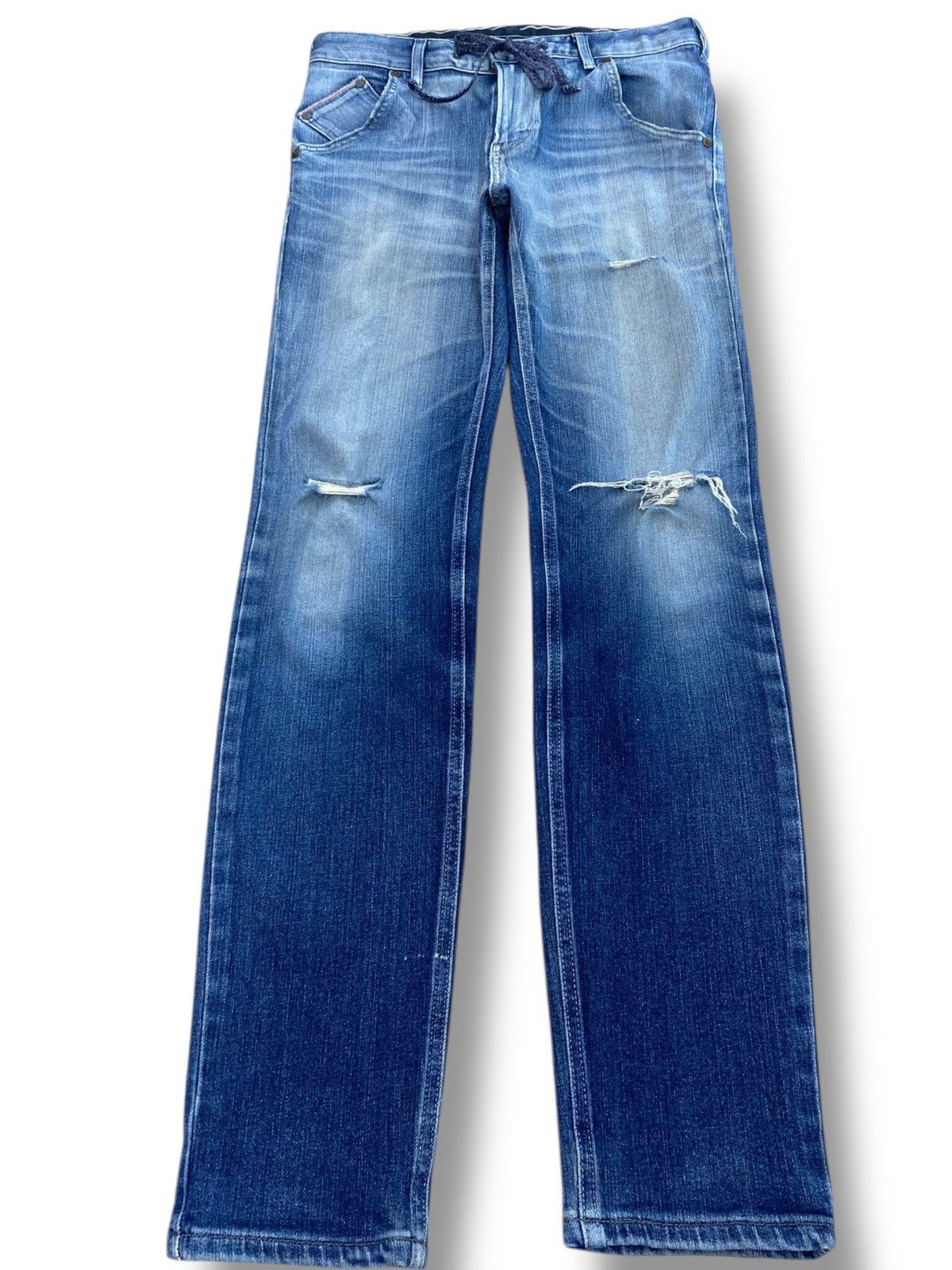Edwin Edwin Faded Wash Ripped Style Soft Jeans Size US 31 - 1 Thumbnail