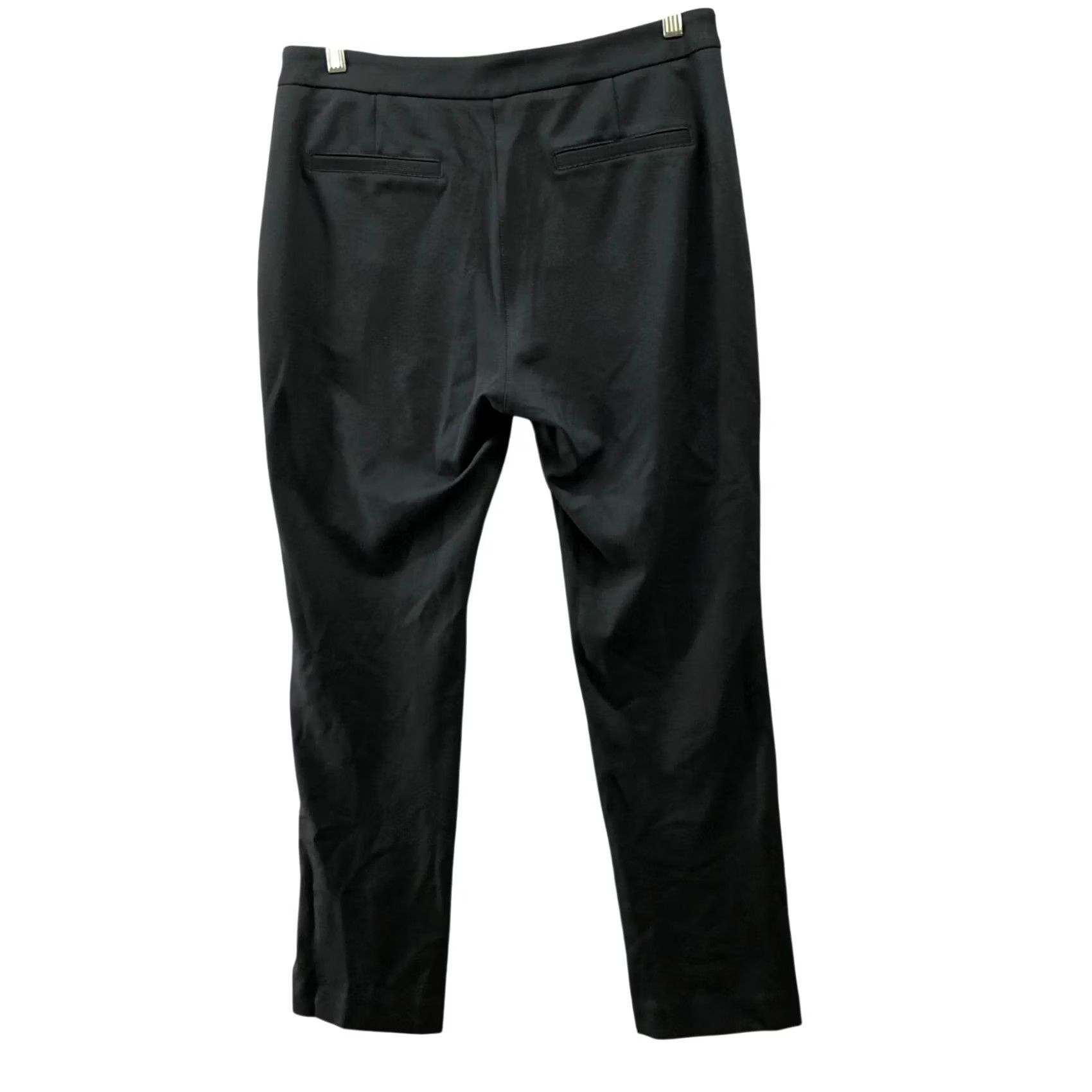 Anthropologie Anthropologie Maeve Slit Front Ponte Pants Womens 12P Black Zip Pockets Slim Size 34" / US 12 / IT 48 - 2 Thumbnail