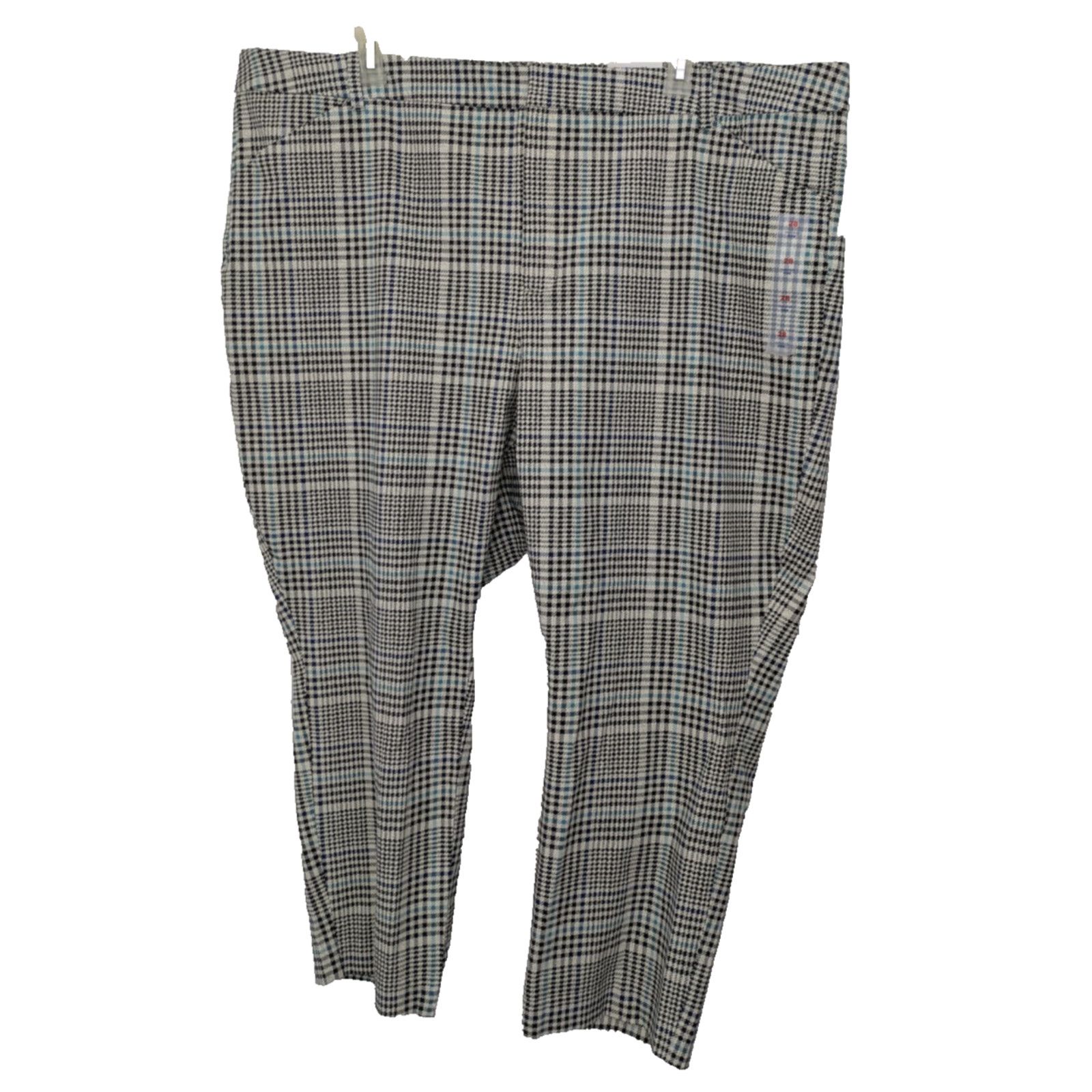 Old Navy Old Navy Hi Rise Pixie Pants 28 Houndstooth Black White Blue Size 28" / US 6 / IT 42 - 1 Thumbnail