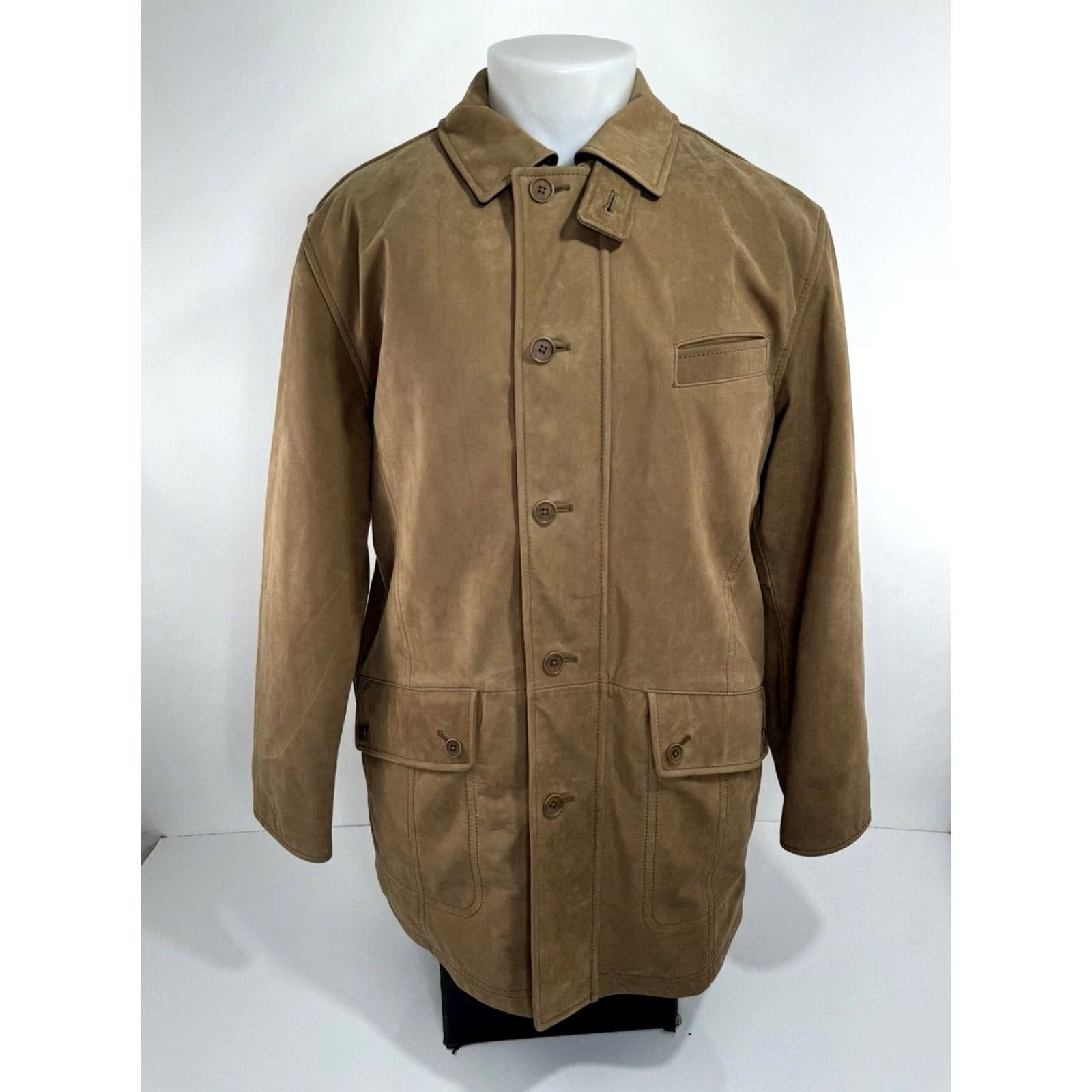 Vintage TURNBURY NEW w TAG LEATHER Md Field Chore Bush Ranch Jacket MEN M Brown Size M Jacket Size US M / EU 48-50 / 2 - 2 Thumbnail