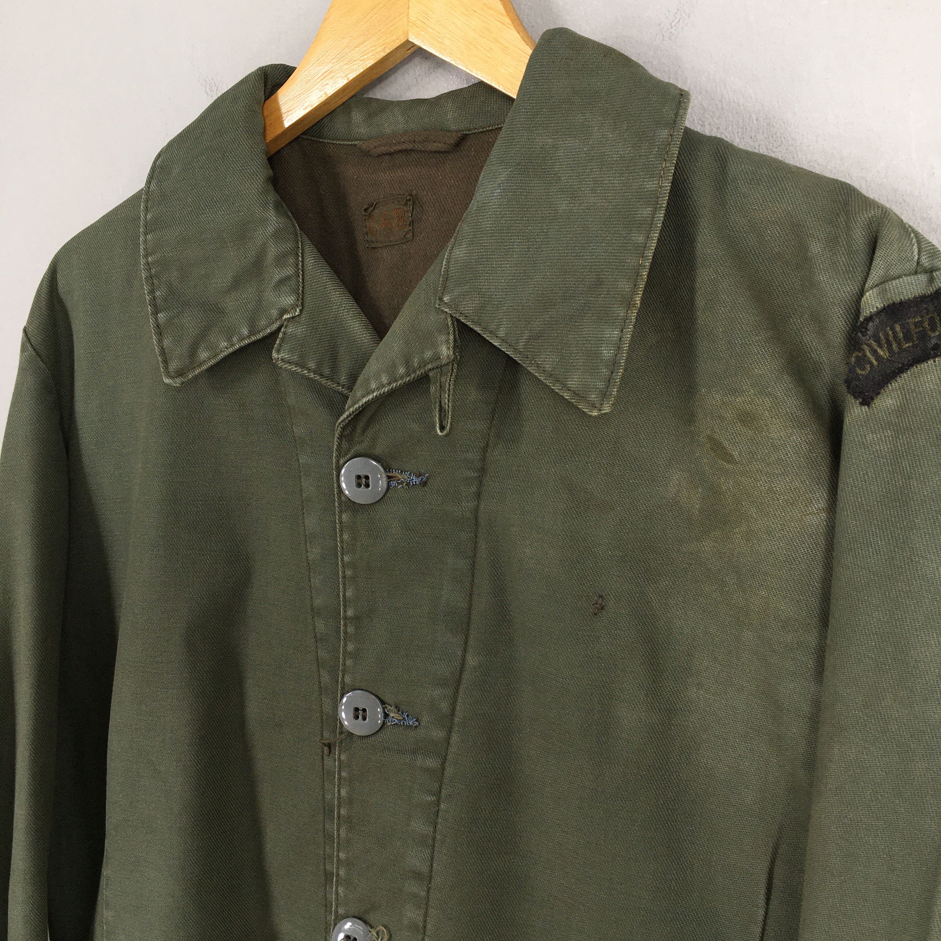 Vintage 70's Swedish C48 Infrantry Military Olive Jacket Medium Size US M / EU 48-50 / 2 - 3 Thumbnail