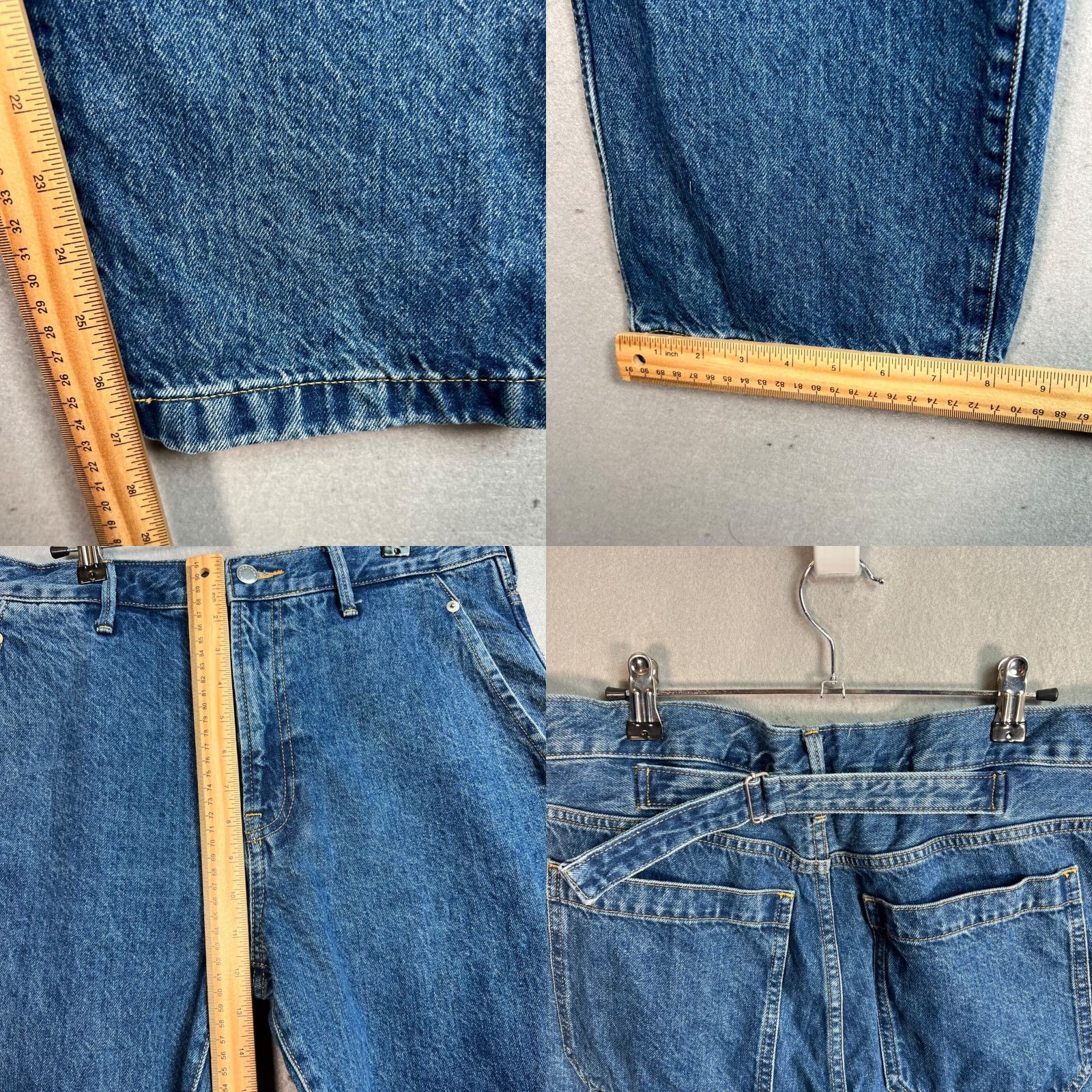 Everlane VINTAGE Everlane Women's High-Waisted Straight Leg Denim Jeans 32x27 Blue Cotton Size 24" / US 00 / IT 34 - 8 Thumbnail