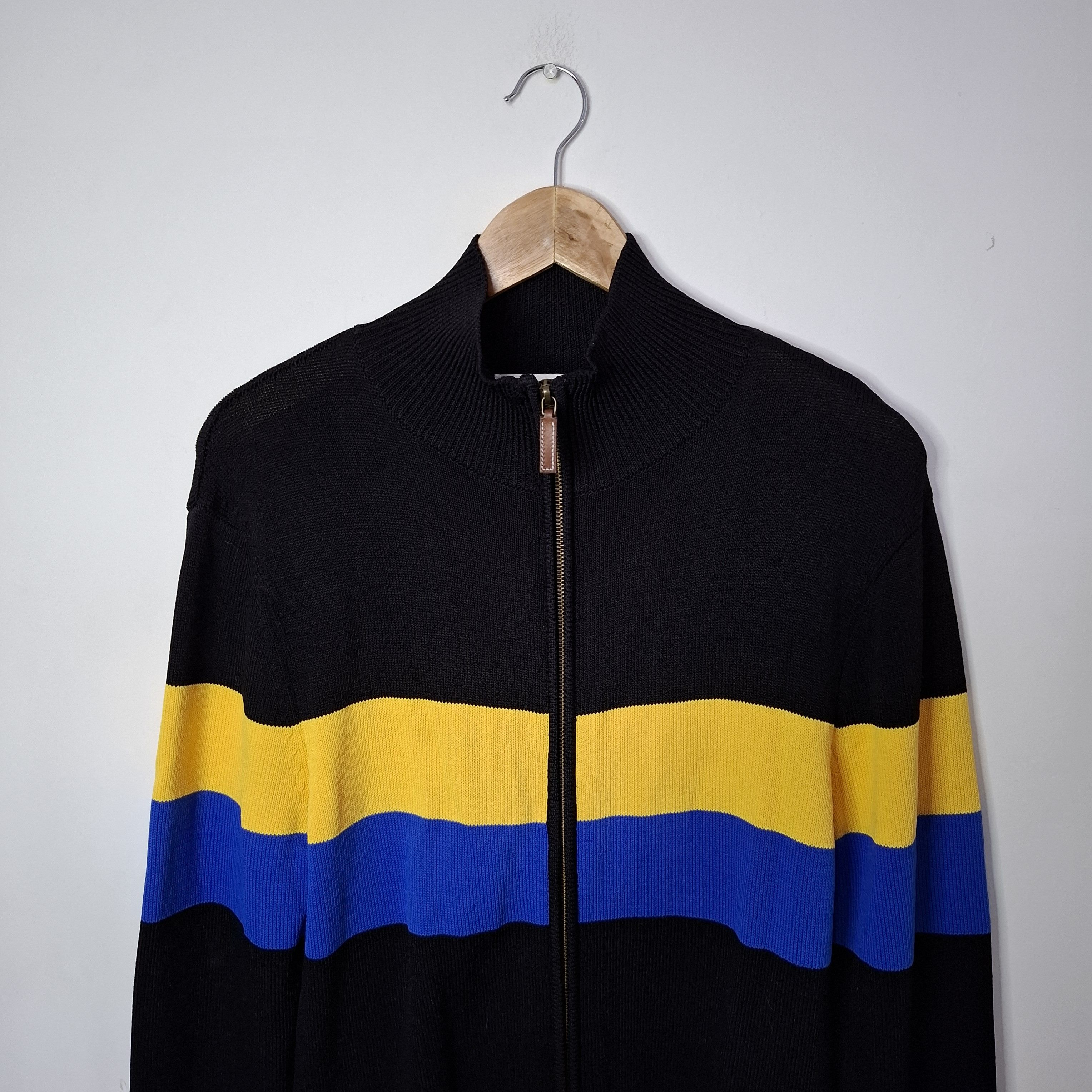 Wales Bonner Wales Bonner Saint Jones Emory Zip Up Striped Sweater Size US S / EU 44-46 / 1 - 3 Thumbnail