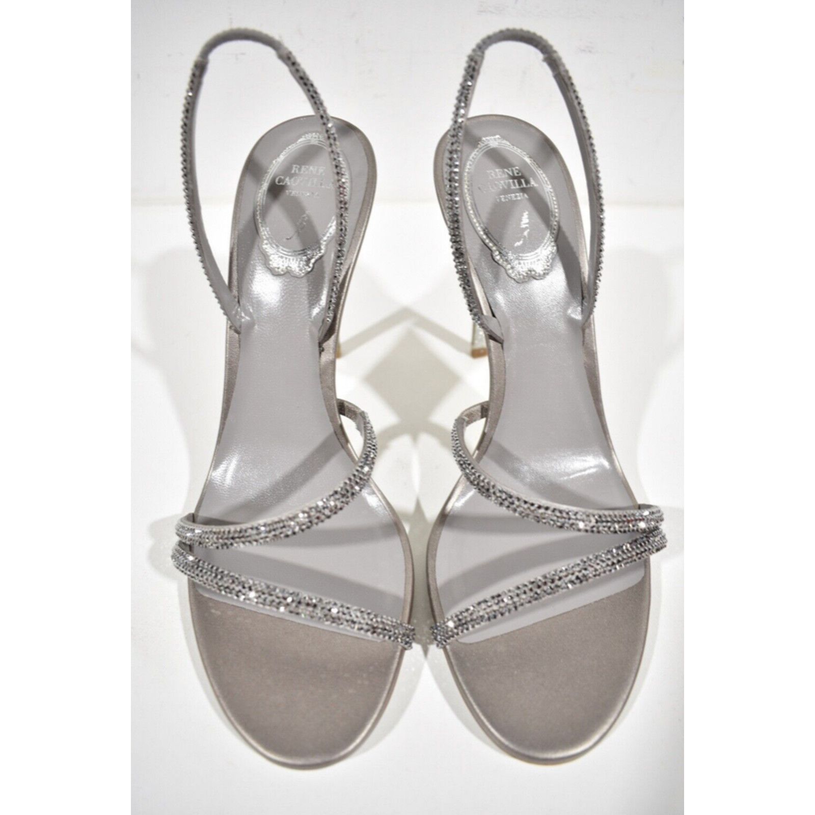 Rene Caovilla Irina Crystal Strass Slingback Strap Sandal Heel Pump 36 Size US 6 / IT 36 - 7 Thumbnail