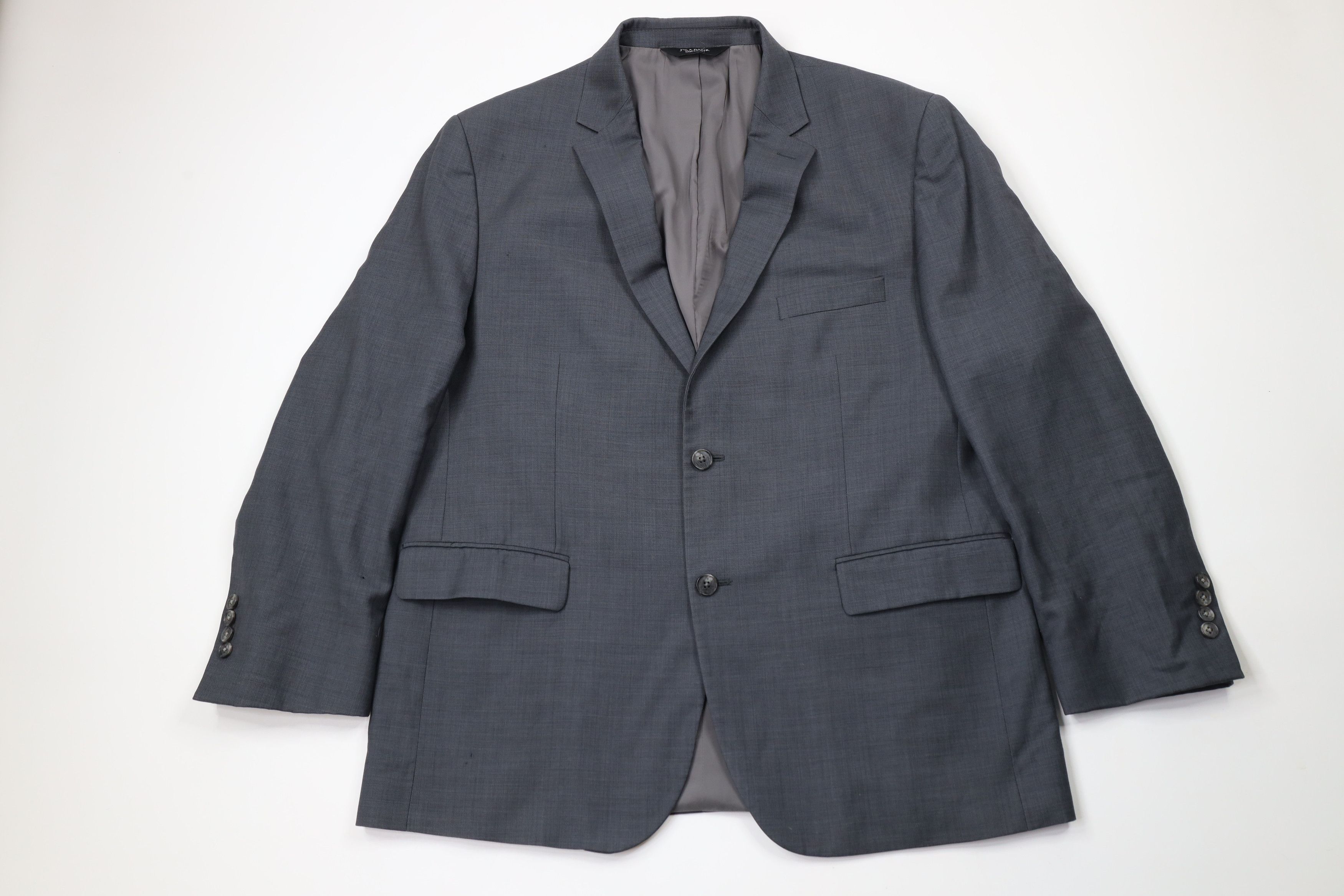 Vintage Jos A Bank Tailored Fit Wool 2 Piece Suit Wedding Suit Size 46R - 3 Thumbnail