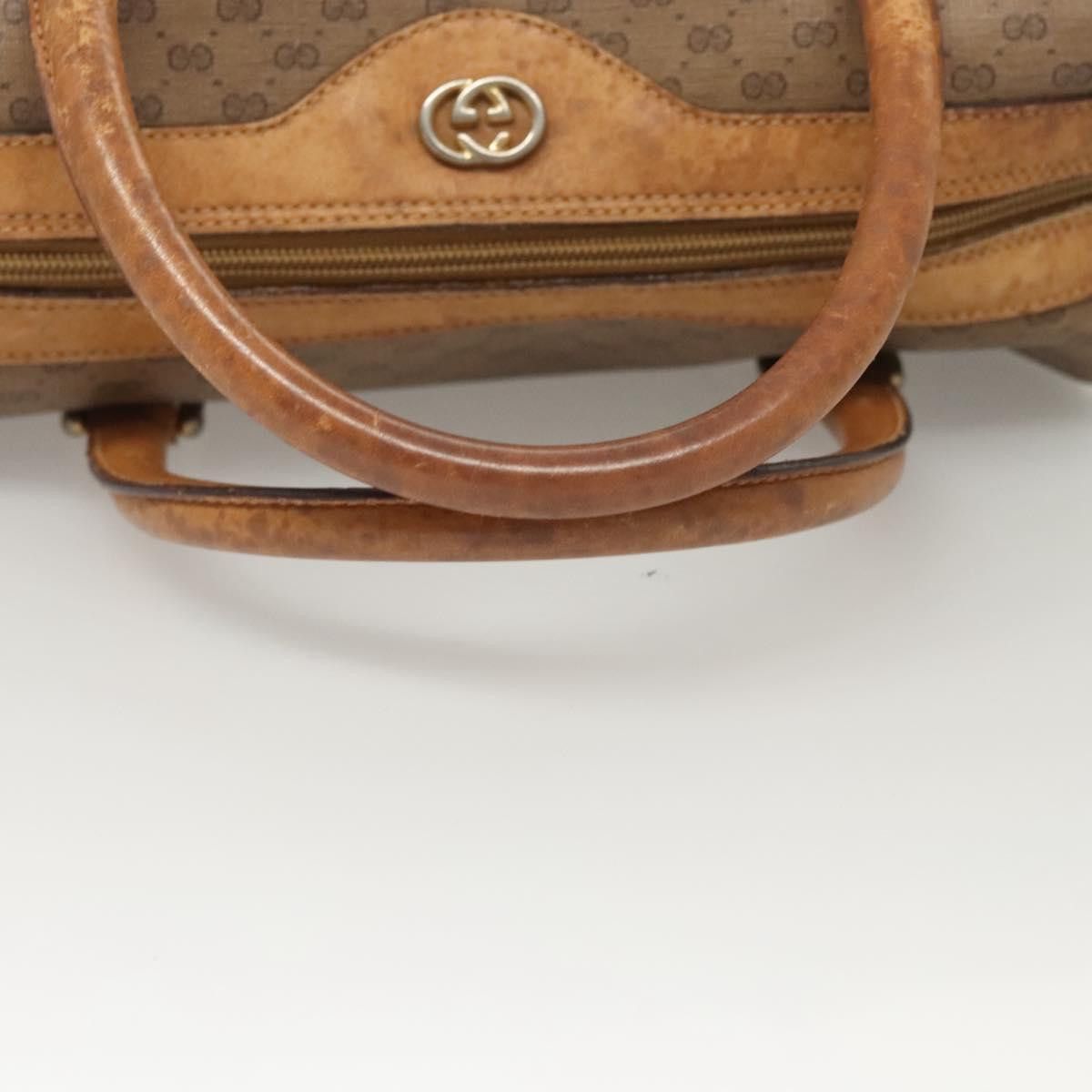 Gucci GUCCI Micro GG Supreme Hand Bag Pvc Leather Brown Gold 002 Size ONE SIZE - 7 Thumbnail
