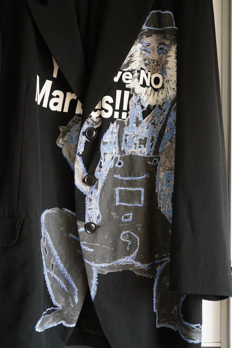 Yohji Yamamoto Yohji Yamamoto Yohji Yamamoto Black Embroidered Suit Jacke Size US M / EU 48-50 / 2 - 3 Thumbnail