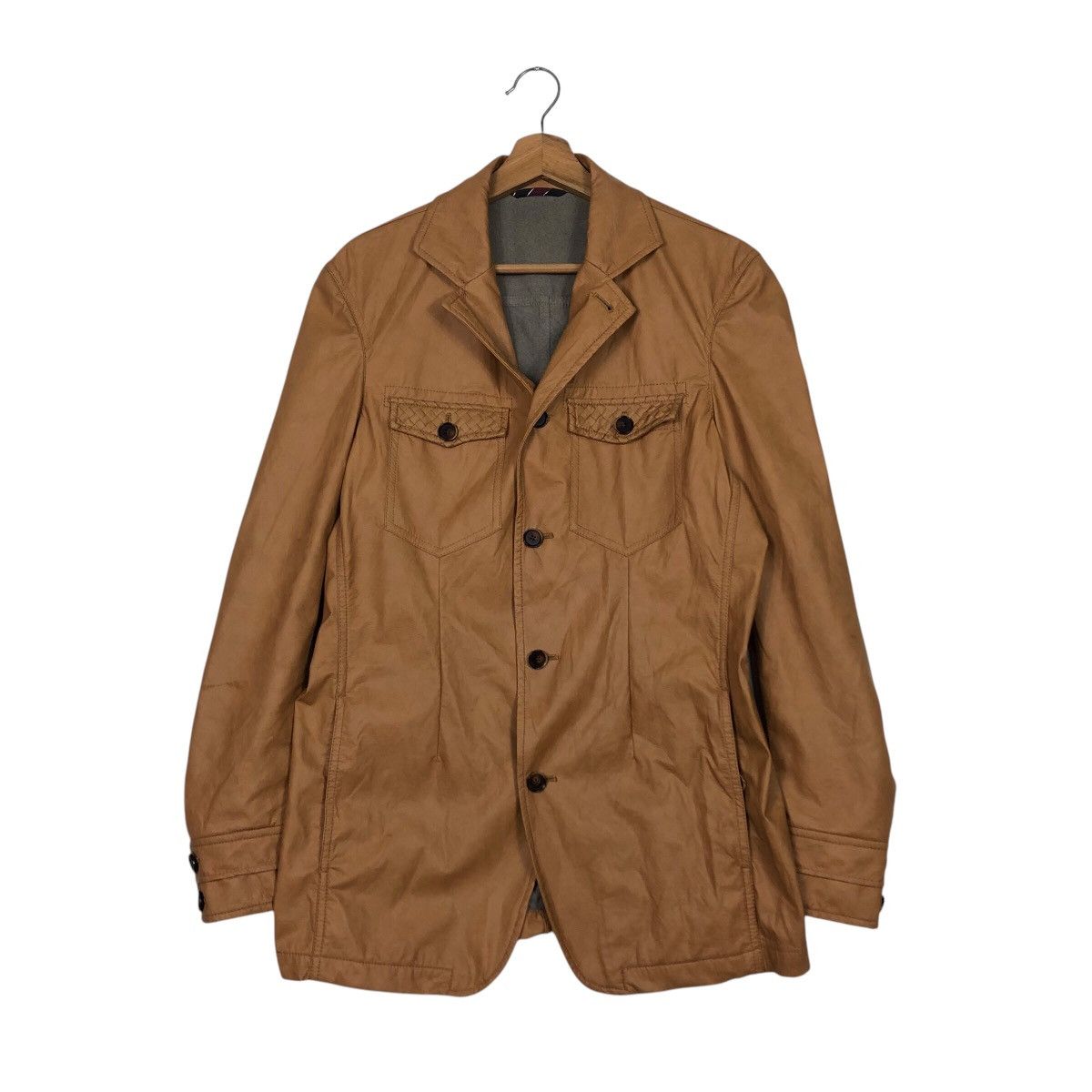Alexander Julian × Japanese Brand 📌Vintage Biker Leather Jacket Alexander Julian Blanket Size US L / EU 52-54 / 3 - 2 Thumbnail
