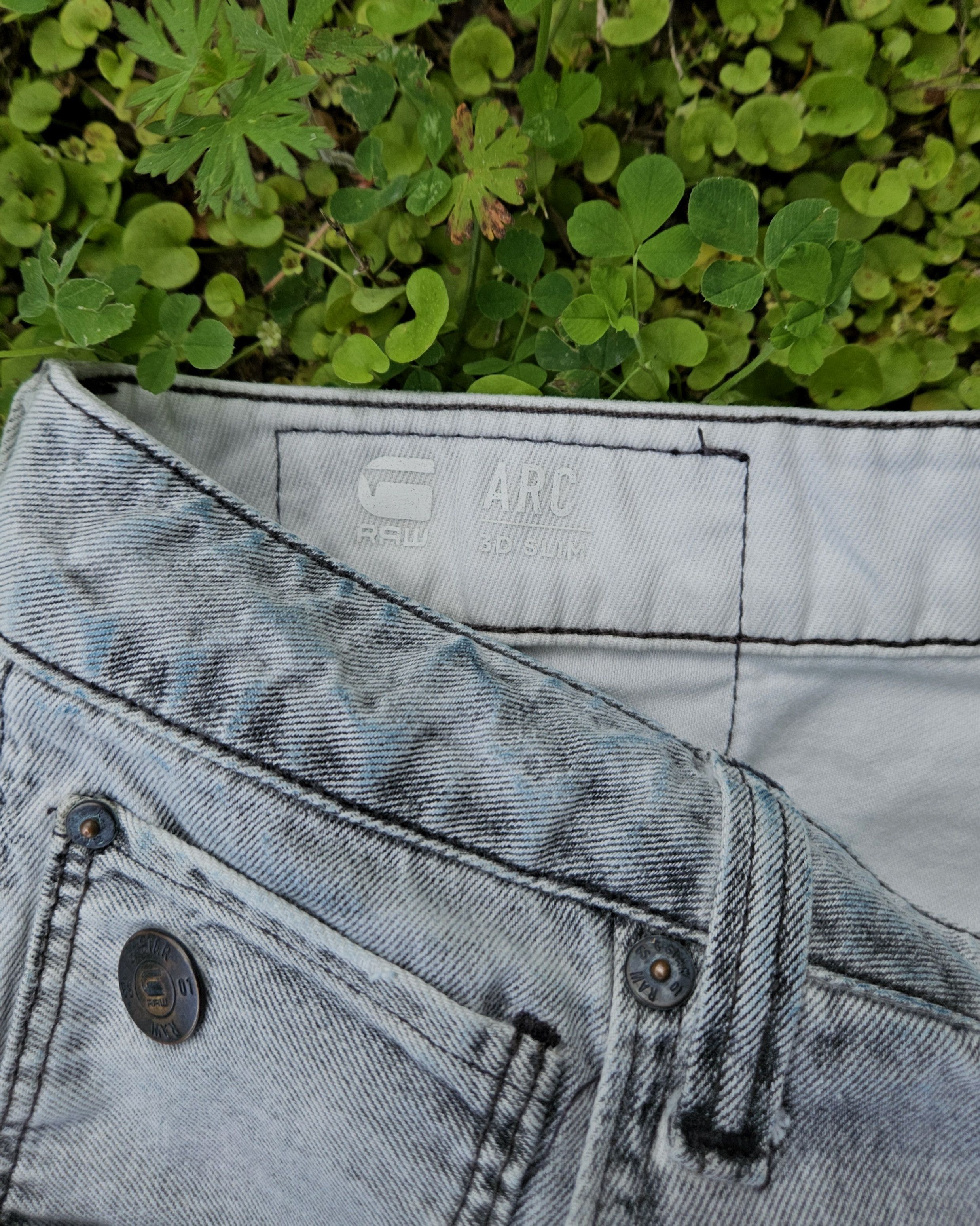 G-Star G Star Raw Arc Slim Banana Cut Sashiko Skinny Jeans Size US 32 / EU 48 - 2 Thumbnail