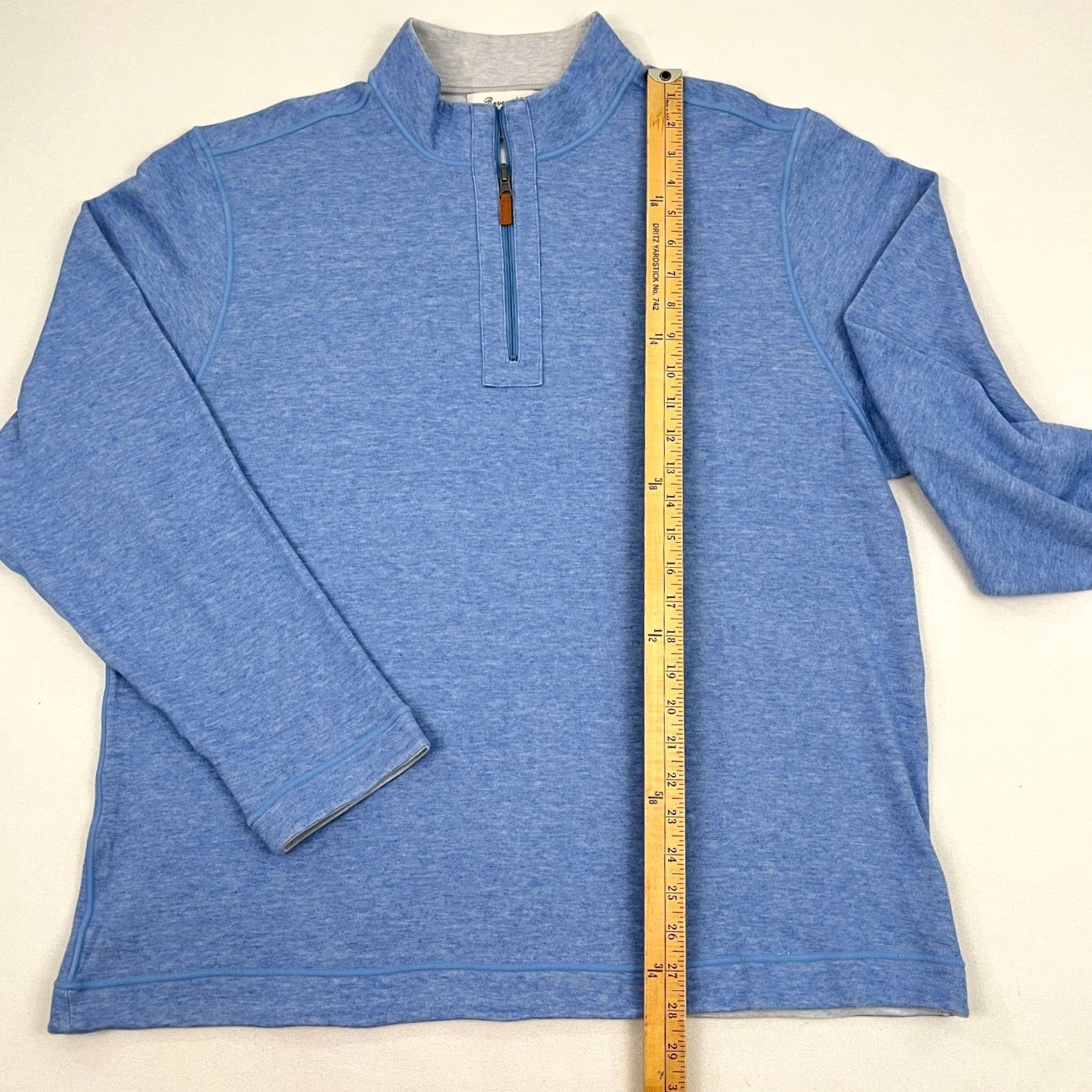 CO VINTAGE Collars & Co Reversible Sweater Mens XL Blue Gray Quarter Zip Pullover Casual Size US XL / EU 56 / 4 - 3 Thumbnail