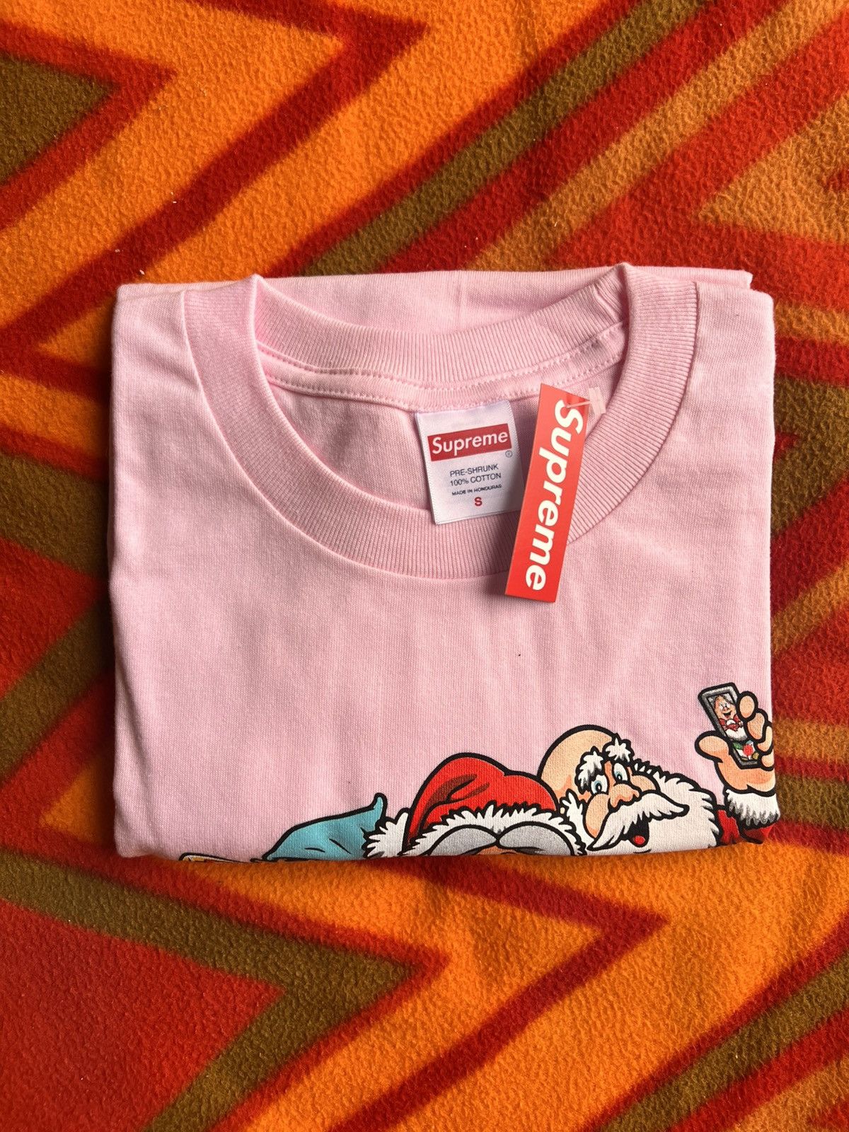Supreme S - Supreme Naughty Tee Pink santa tshirt Dwarfs holiday Size US S / EU 44-46 / 1 - 14 Thumbnail