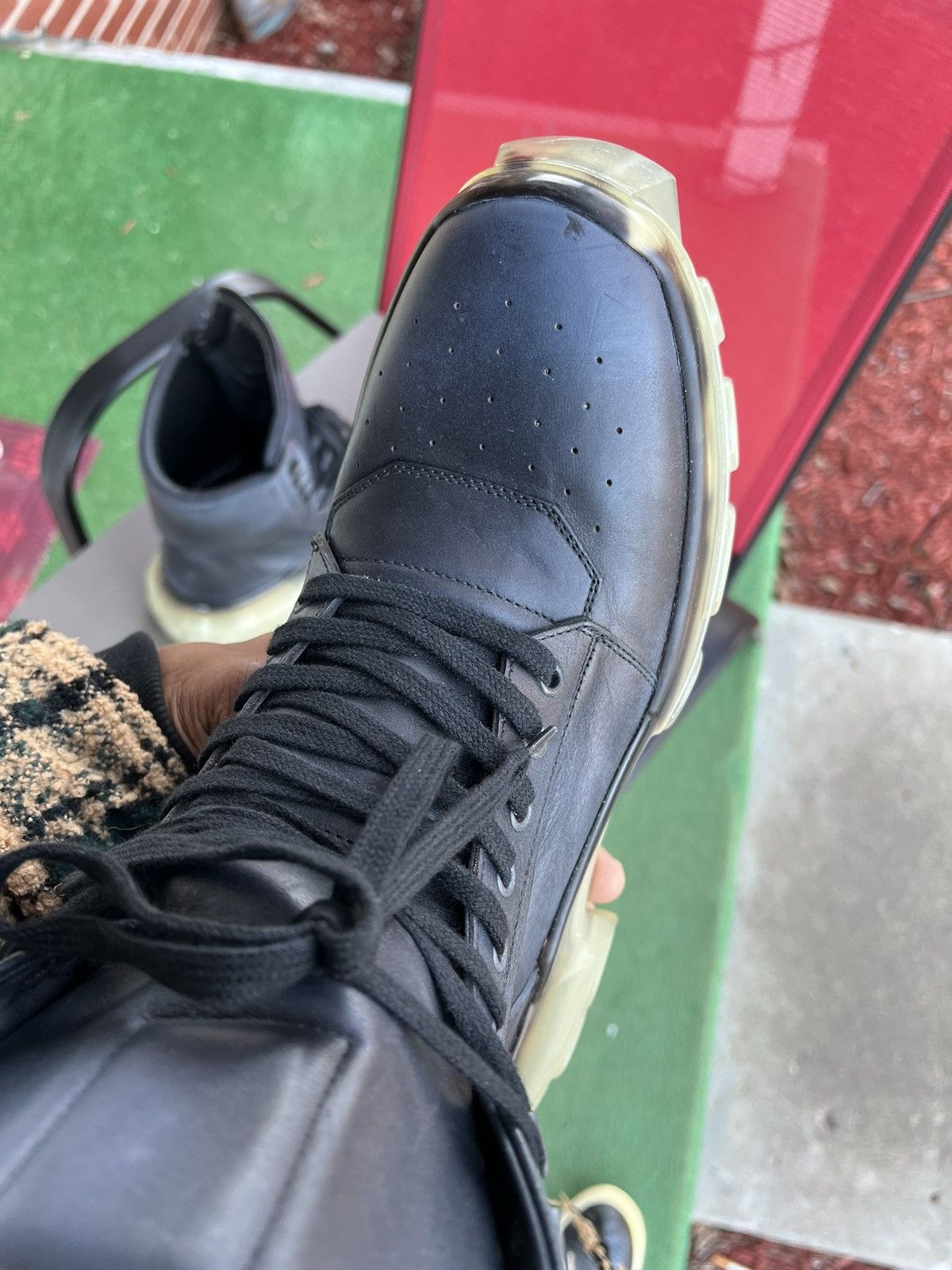 Rick Owens 2018 Tractor Dunks Gradient Black Size US 9 / EU 42 - 10 Thumbnail