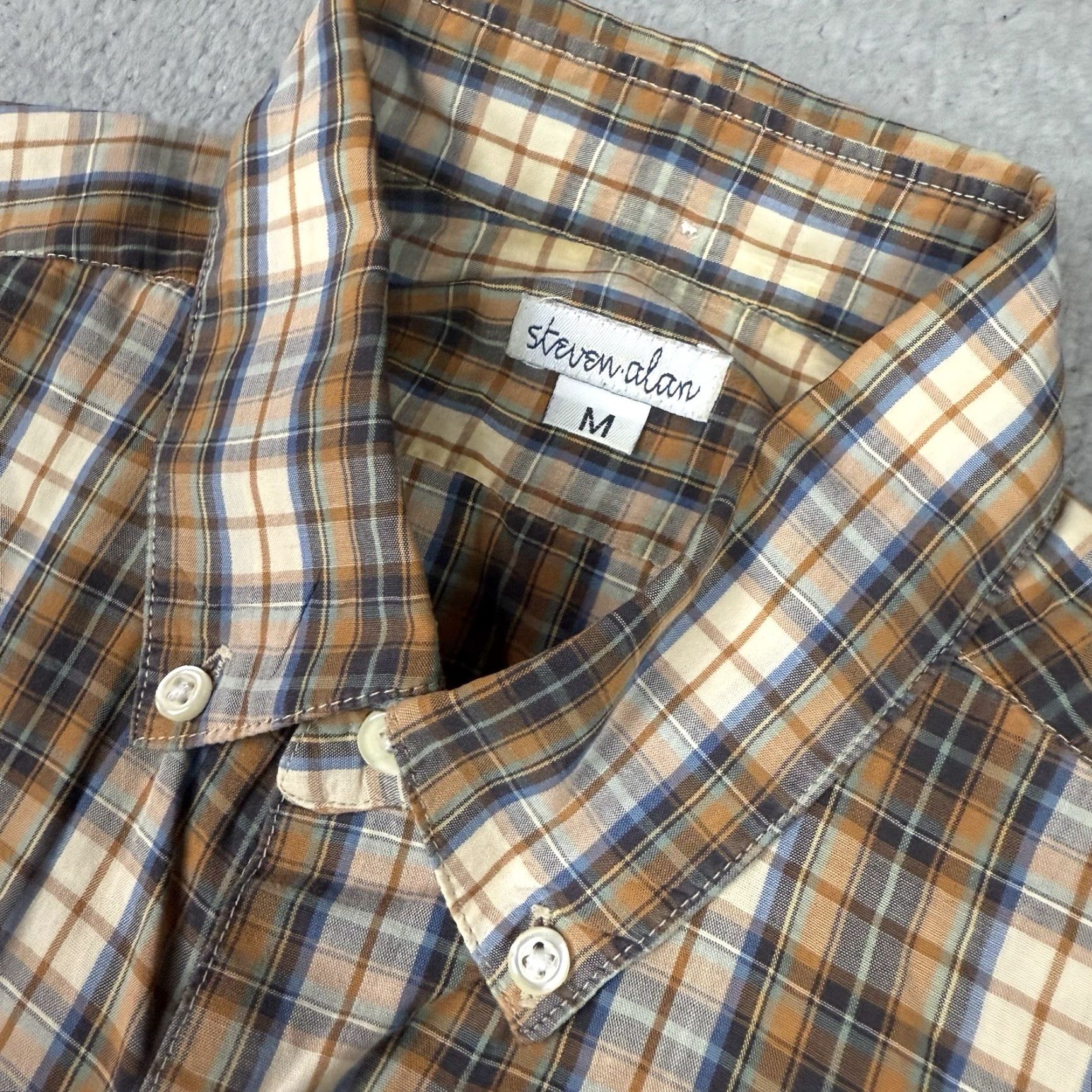 Steven Alan Steven Alan Shirt Adult M Brown Button Flannel Long Sleeve USA Casual Top M Size US M / EU 48-50 / 2 - 3 Thumbnail