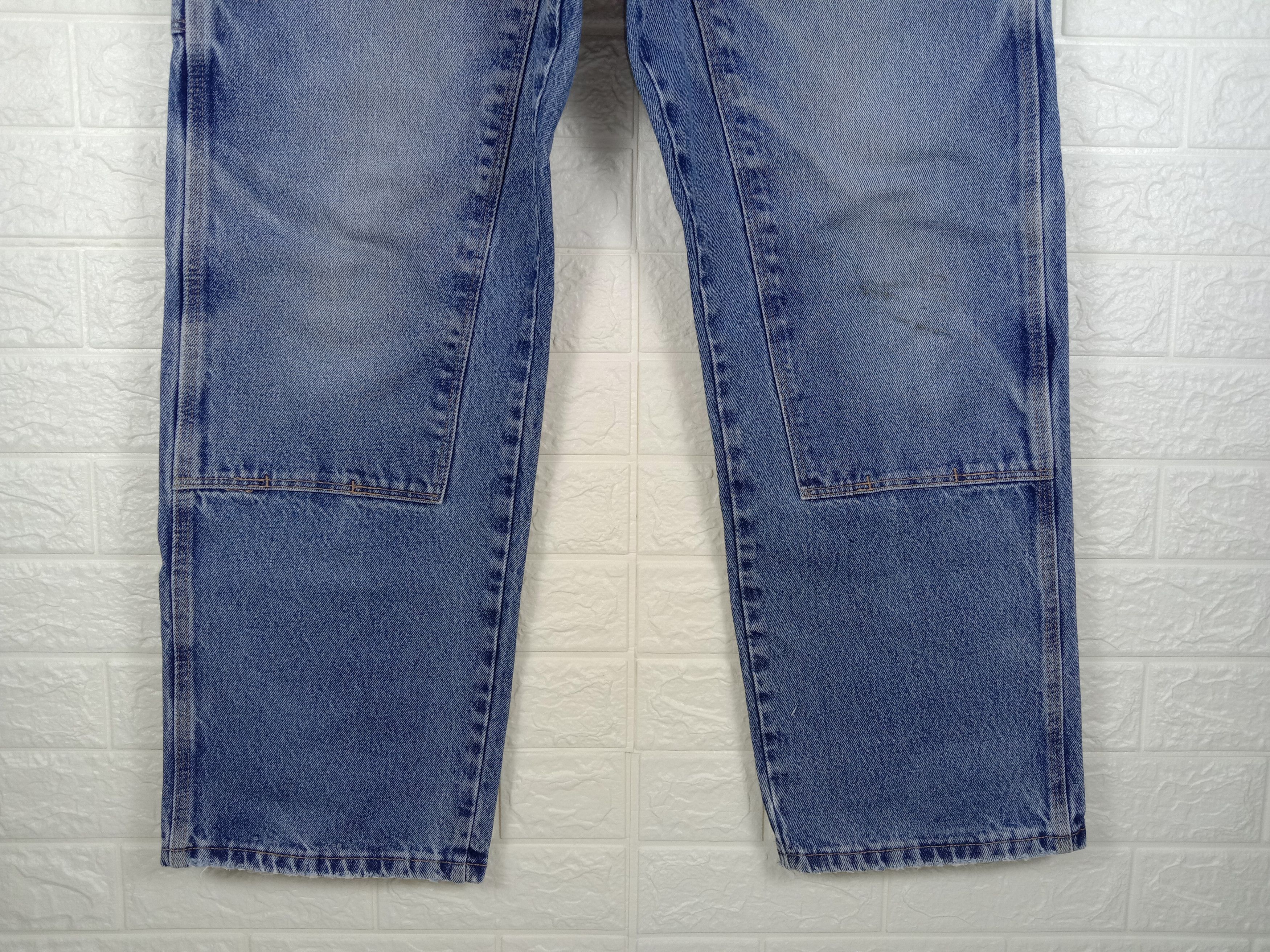 Wrangler Vintage Wrangler Rigg Workwear Faded Blue Double Knee Jeans Size US 37 - 4 Thumbnail